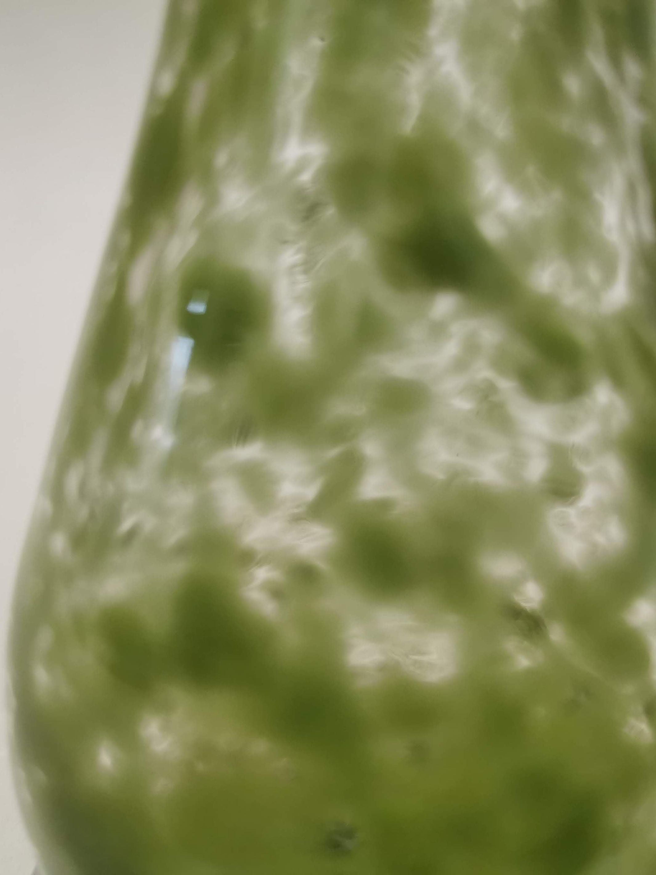 Murano Glass Style Decoration- Green Splash Pear Art Glass