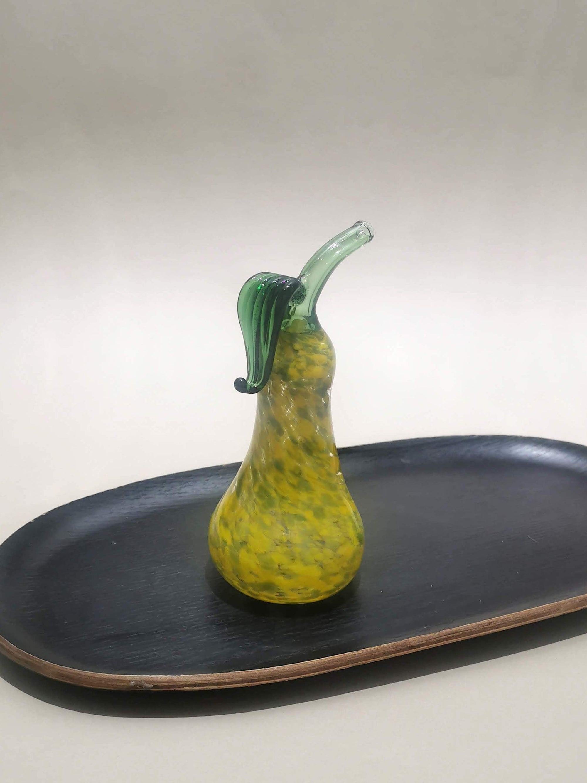 Murano Glass Style Decoration- Color Splash Pear Art Glass