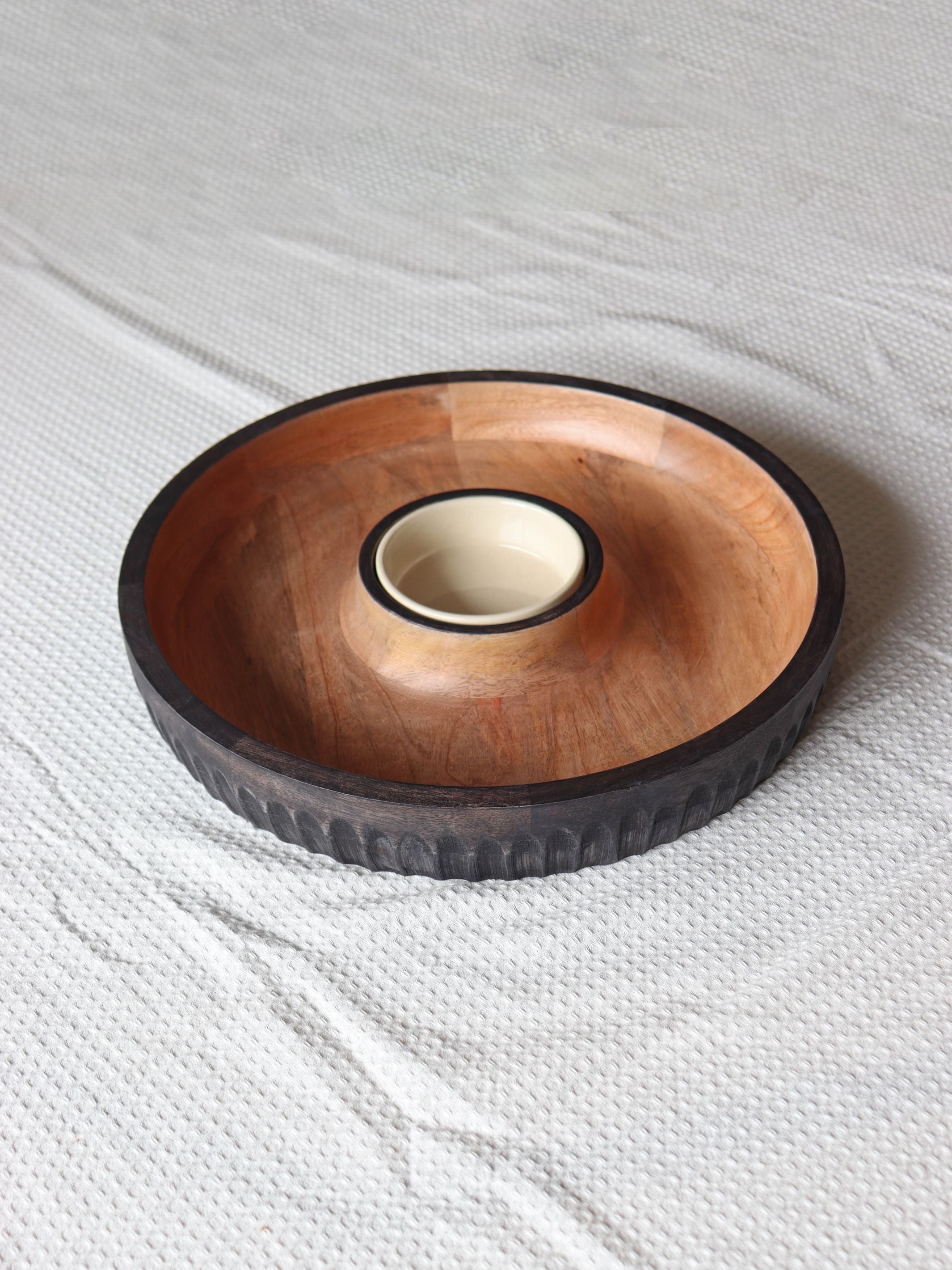 Dual Tone Wooden Chip N Dip