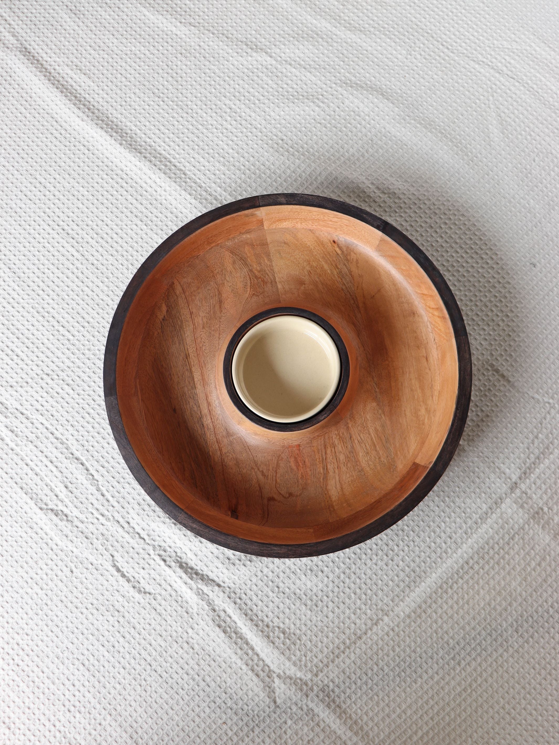 Dual Tone Wooden Chip N Dip