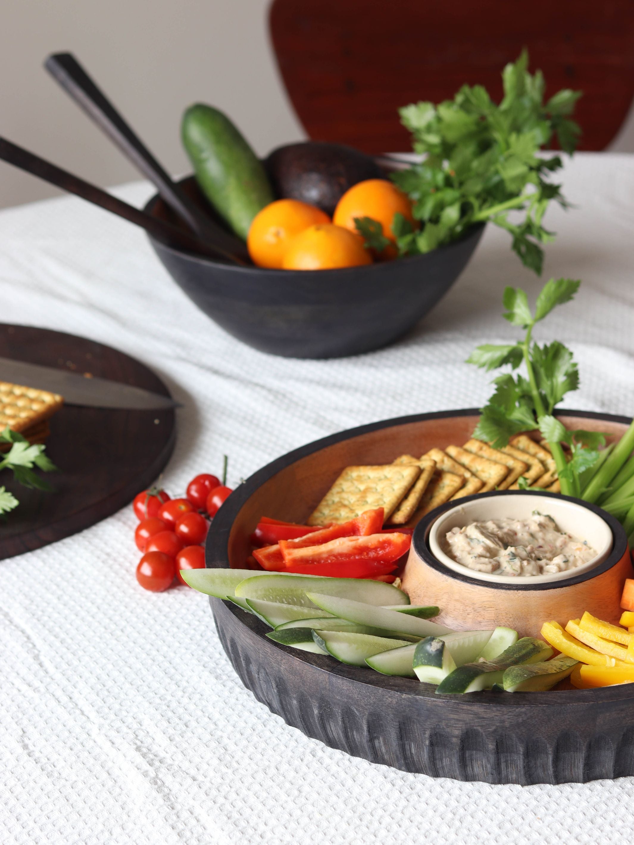 Dual Tone Wooden Chip N Dip