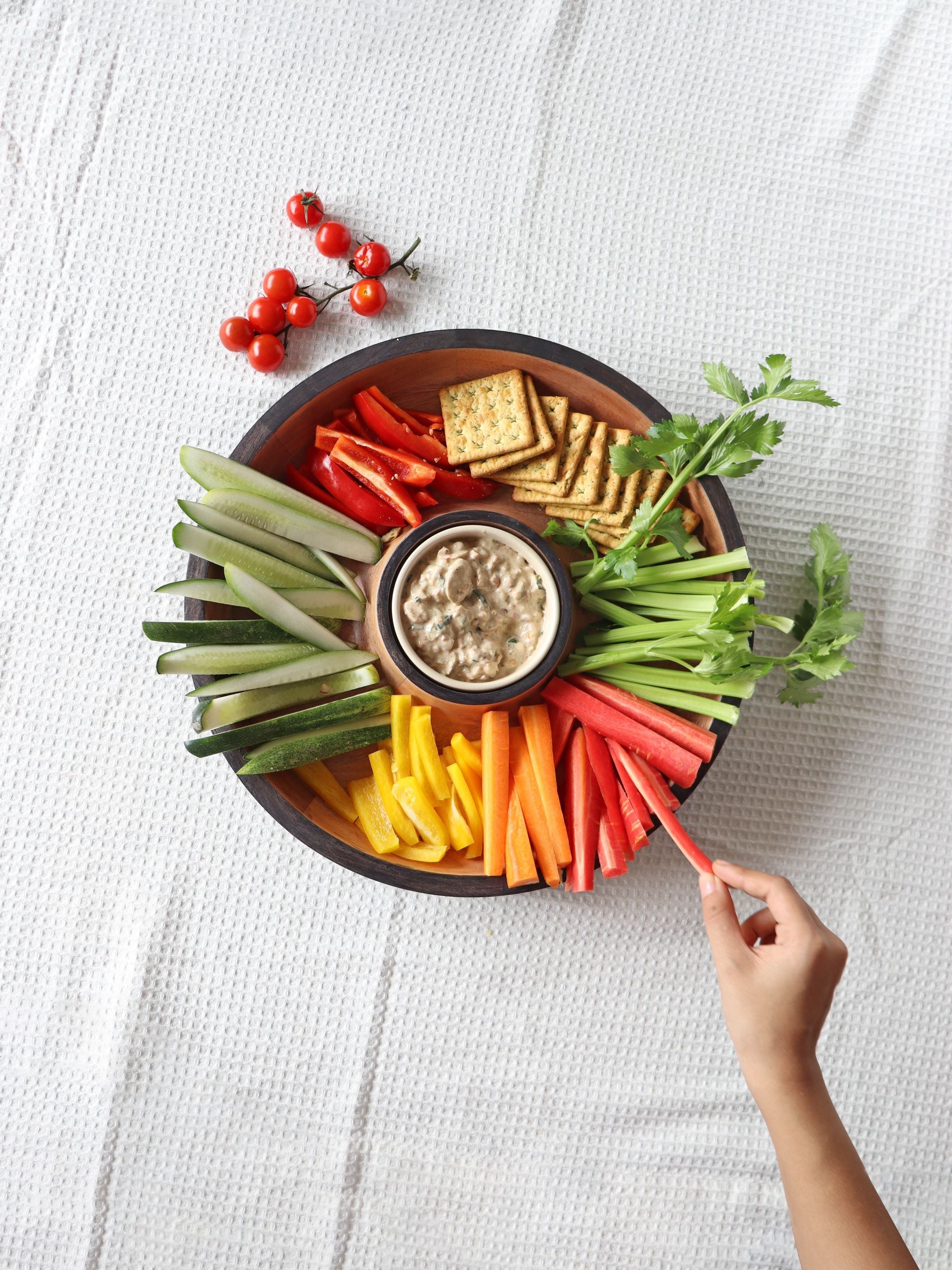 Dual Tone Wooden Chip N Dip