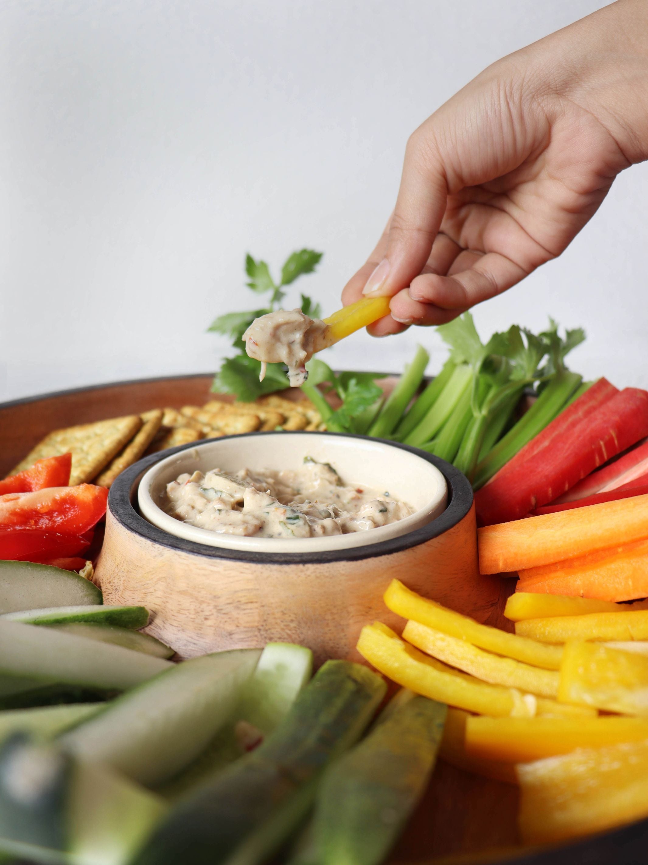 Dual Tone Wooden Chip N Dip