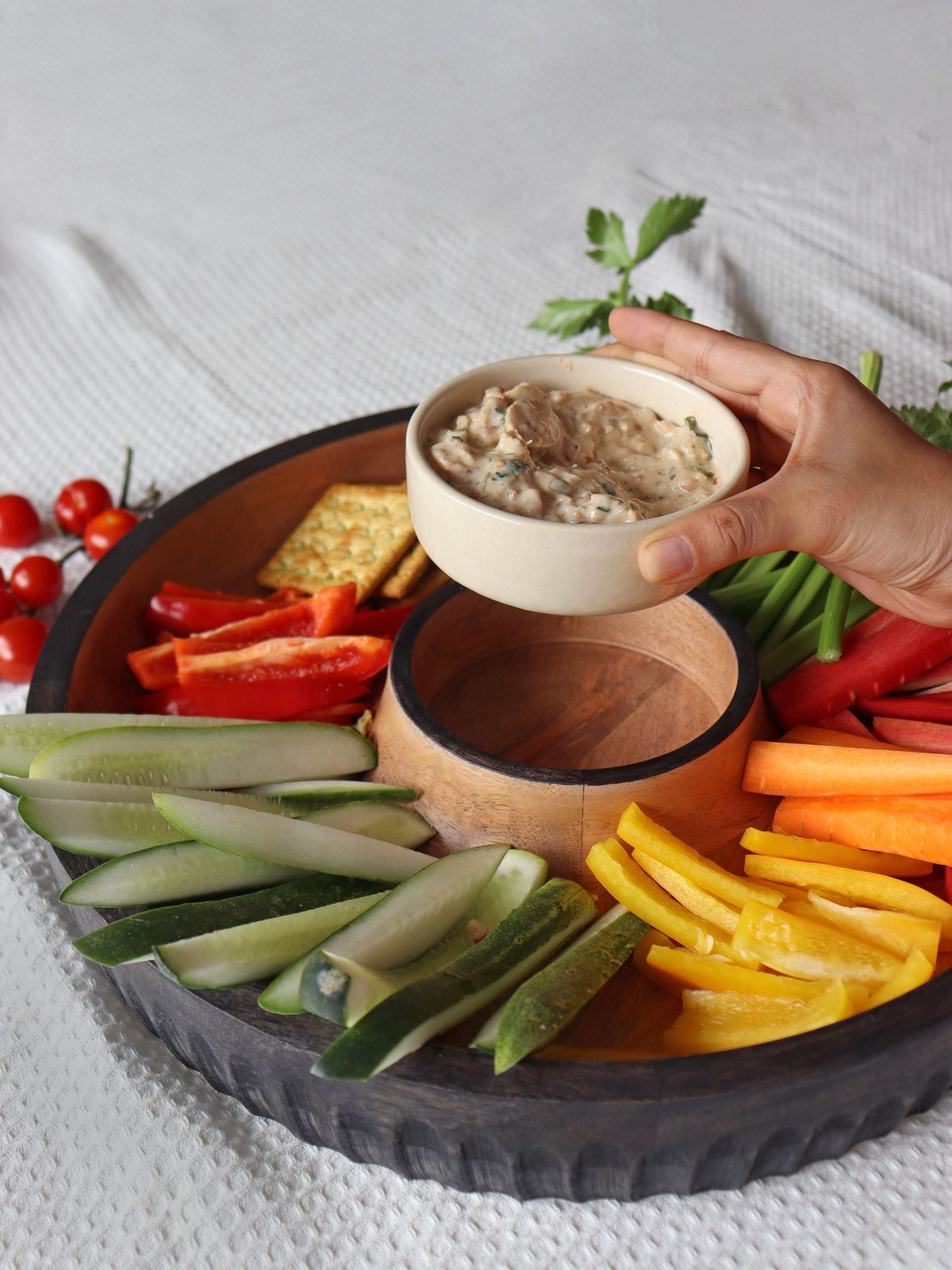 Dual Tone Wooden Chip N Dip