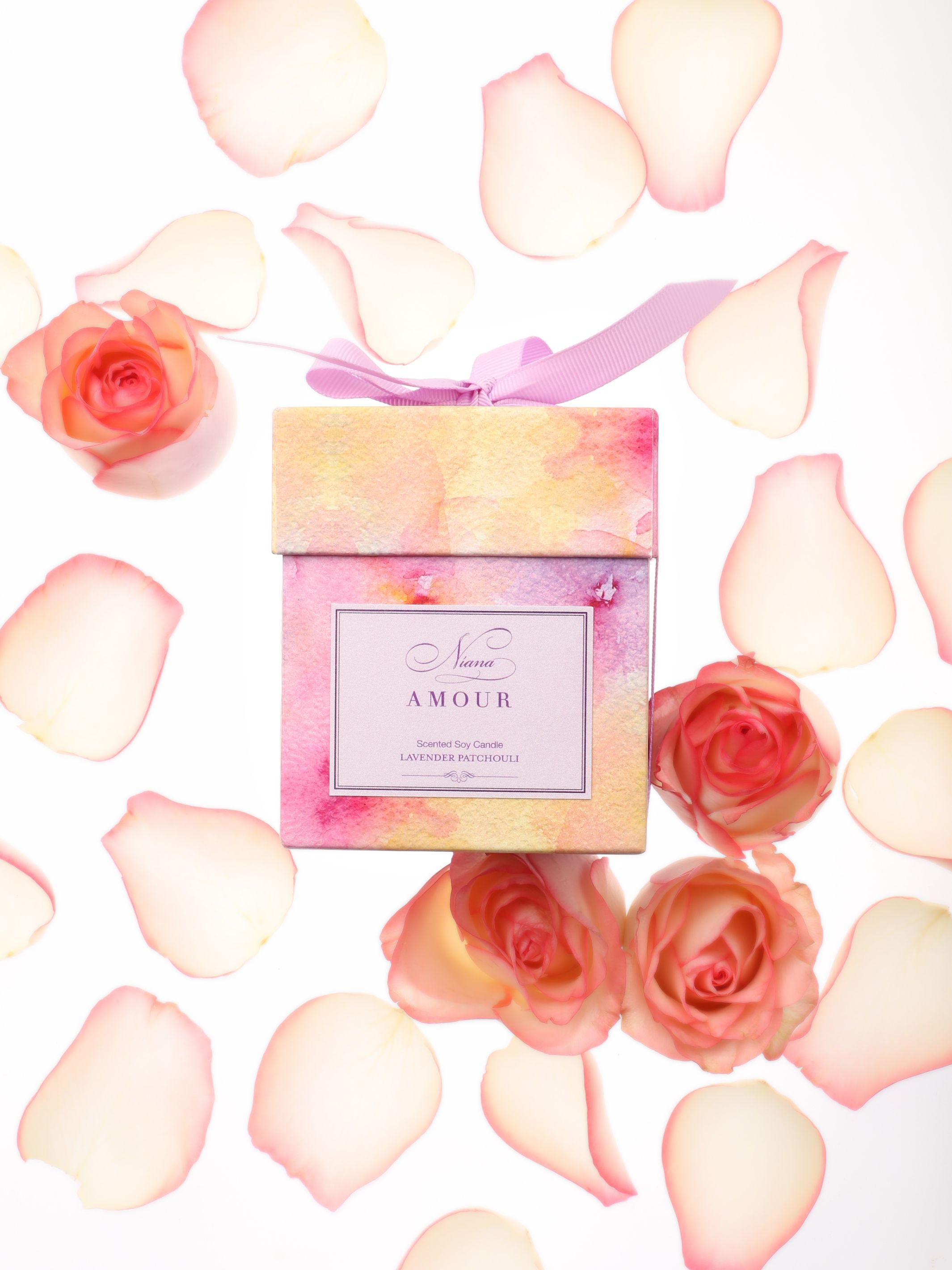 Pink Ombre Jar Candle - Amour