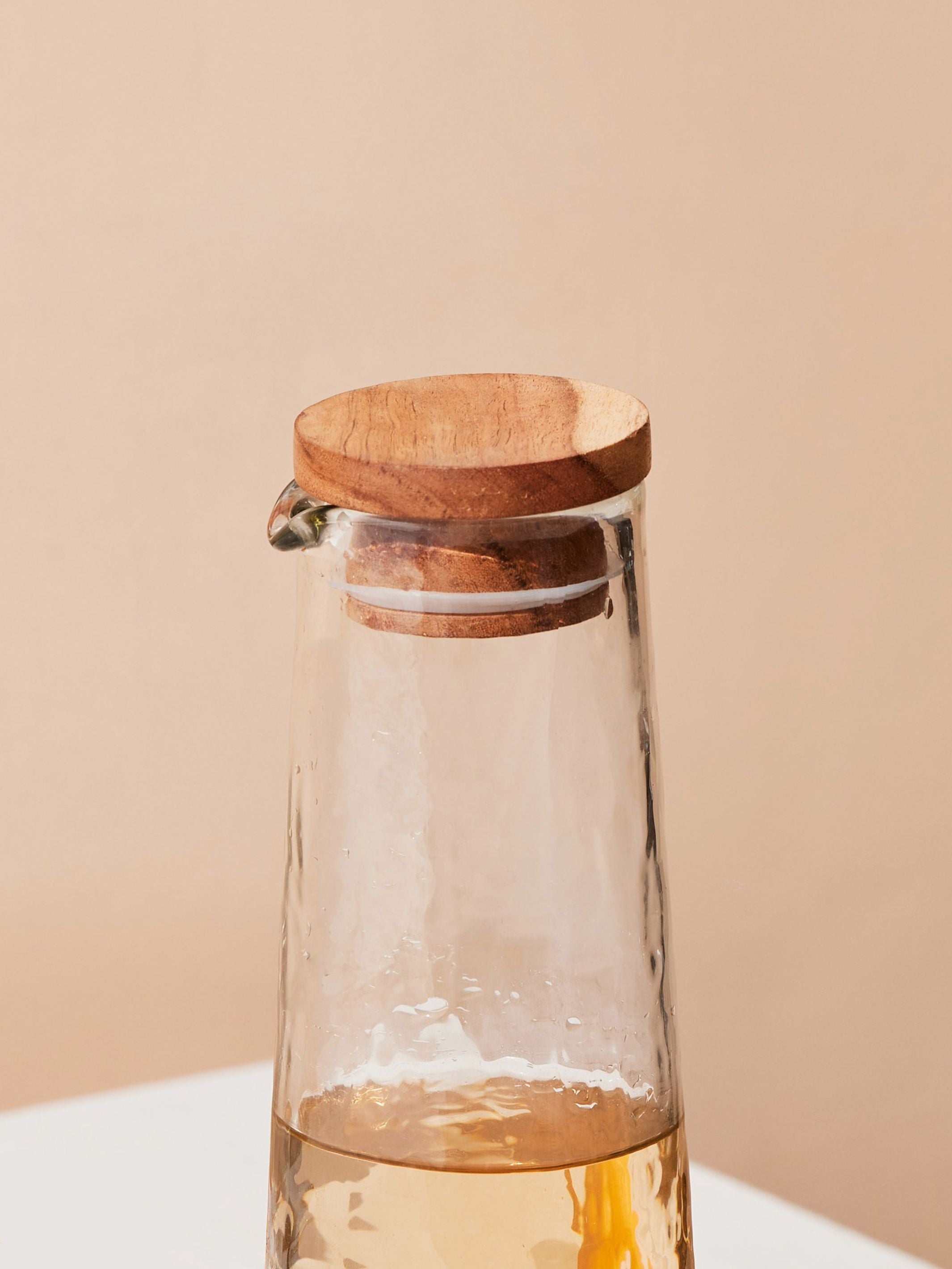 Hammered Glass Carafe