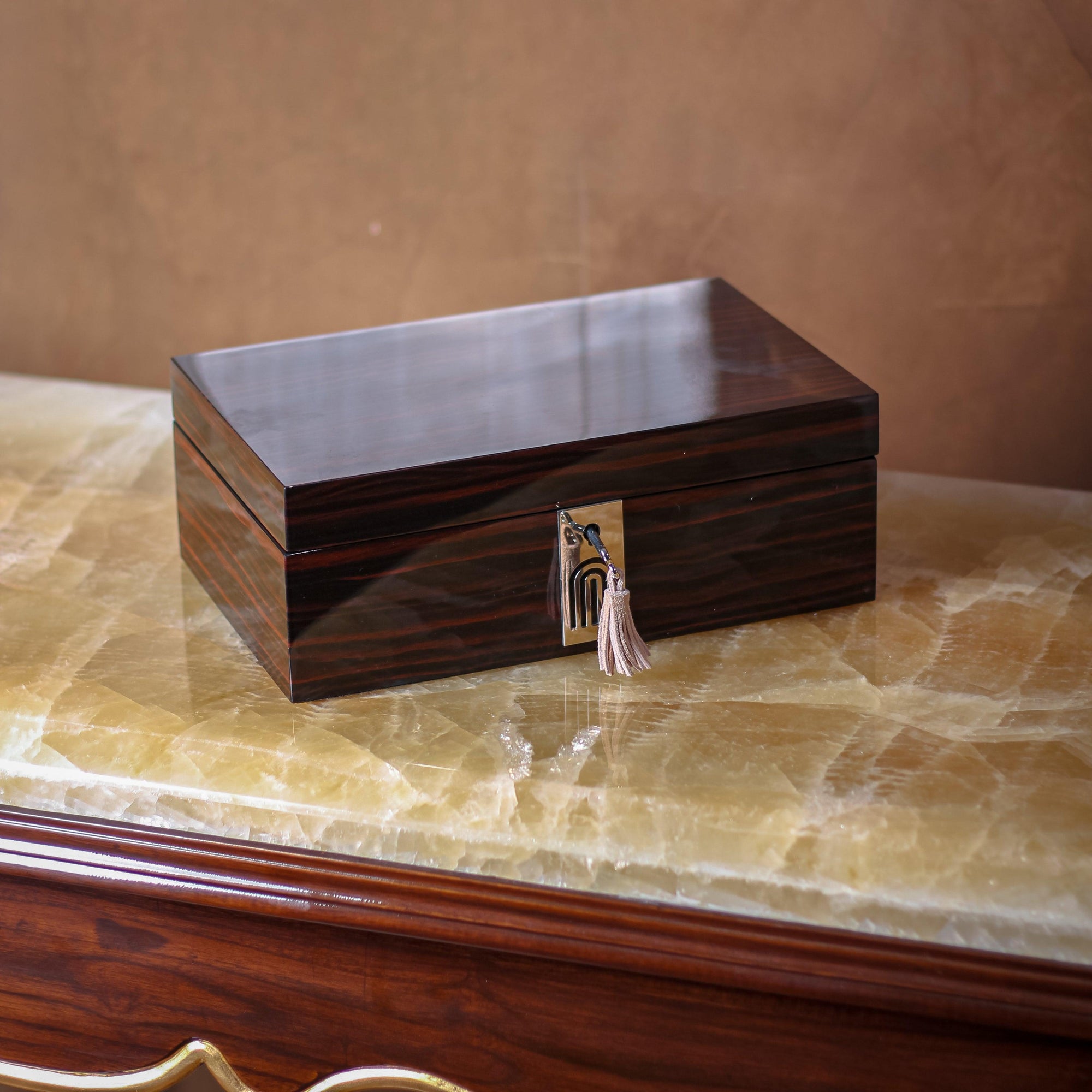 Brilliance Time Piece/Jewel Box With Lock