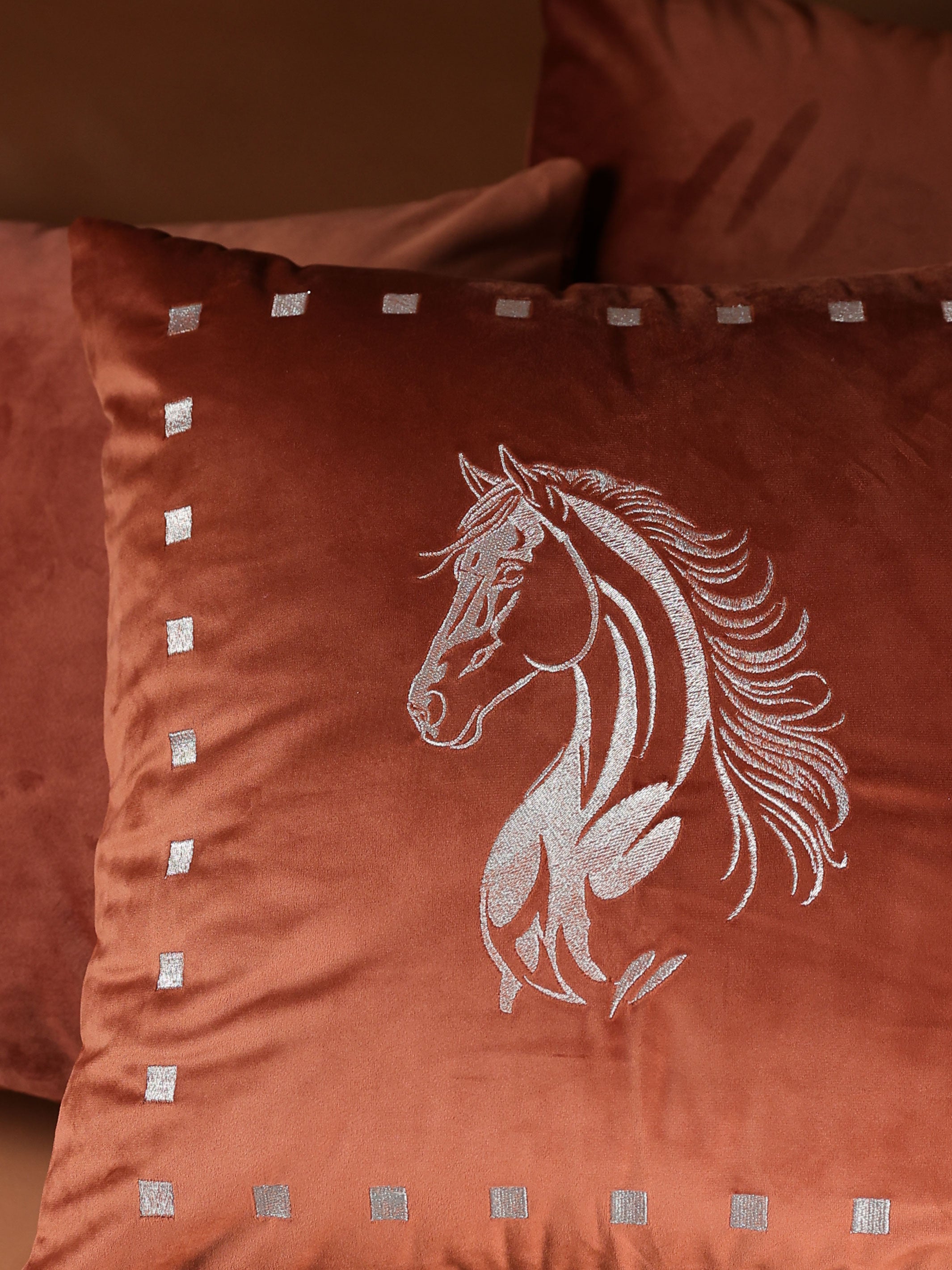 Sultan Copper Velvet Cushion