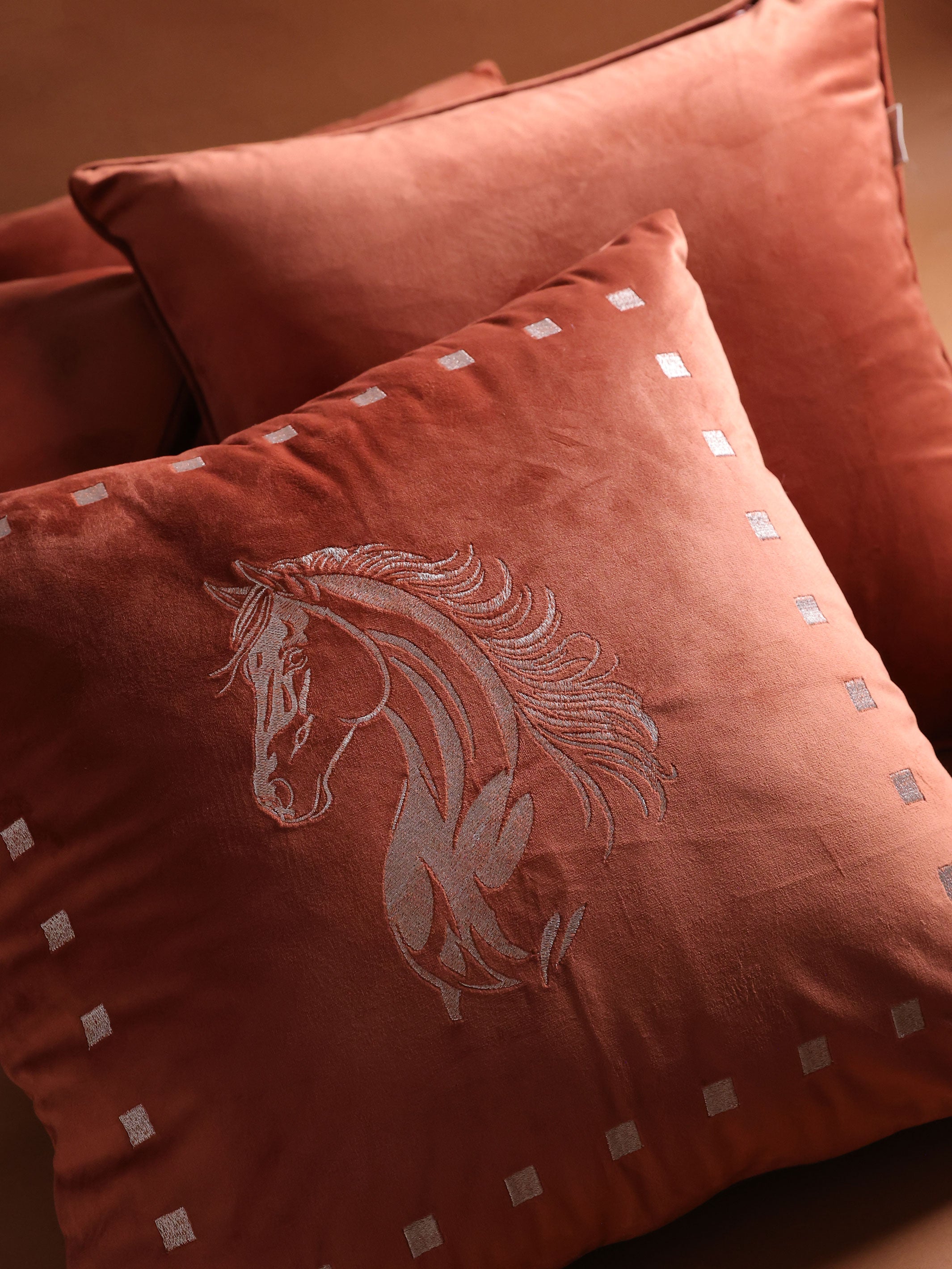 Sultan Copper Velvet Cushion