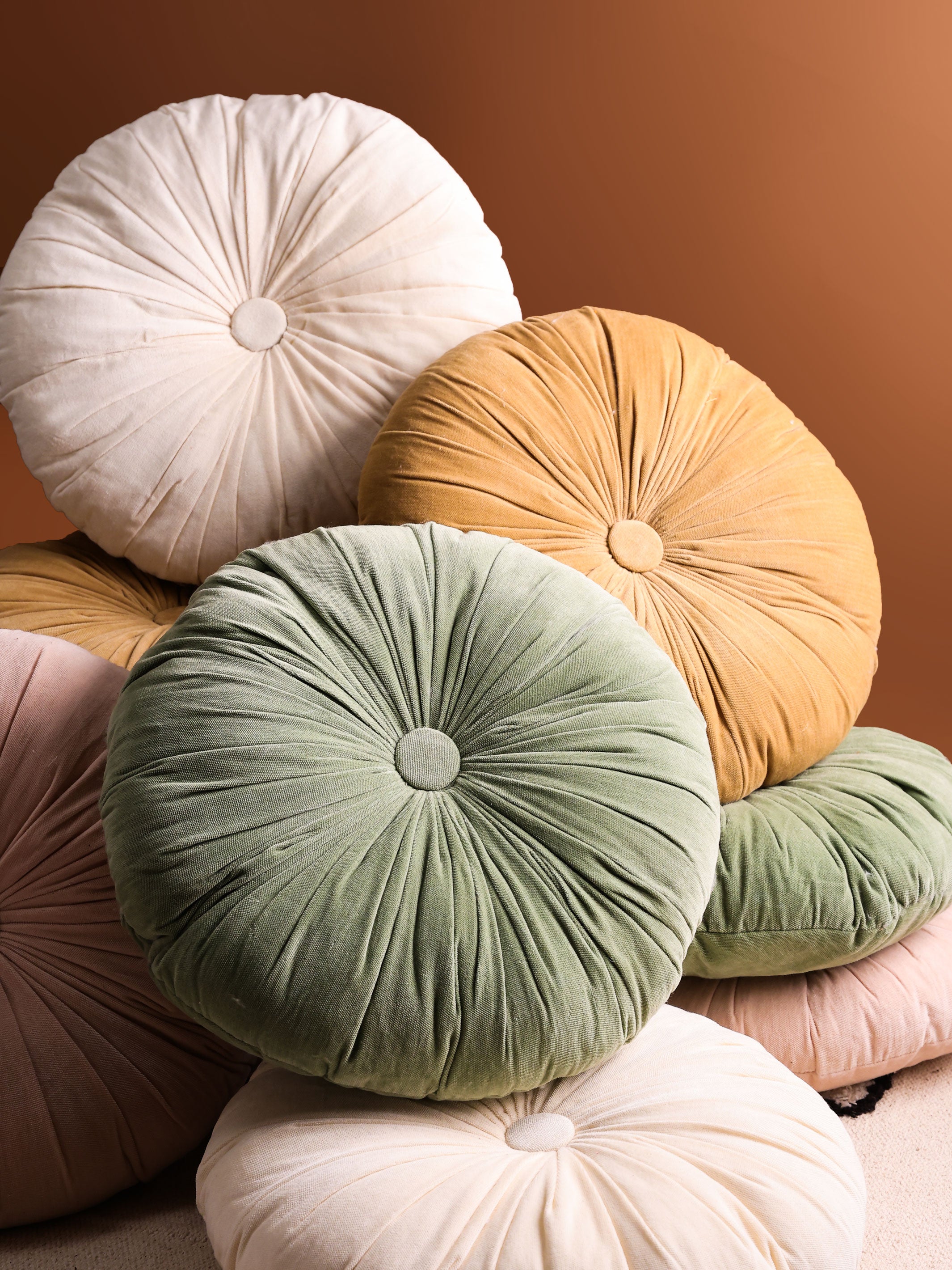 Round Cushion Cover - Cuddle Sage