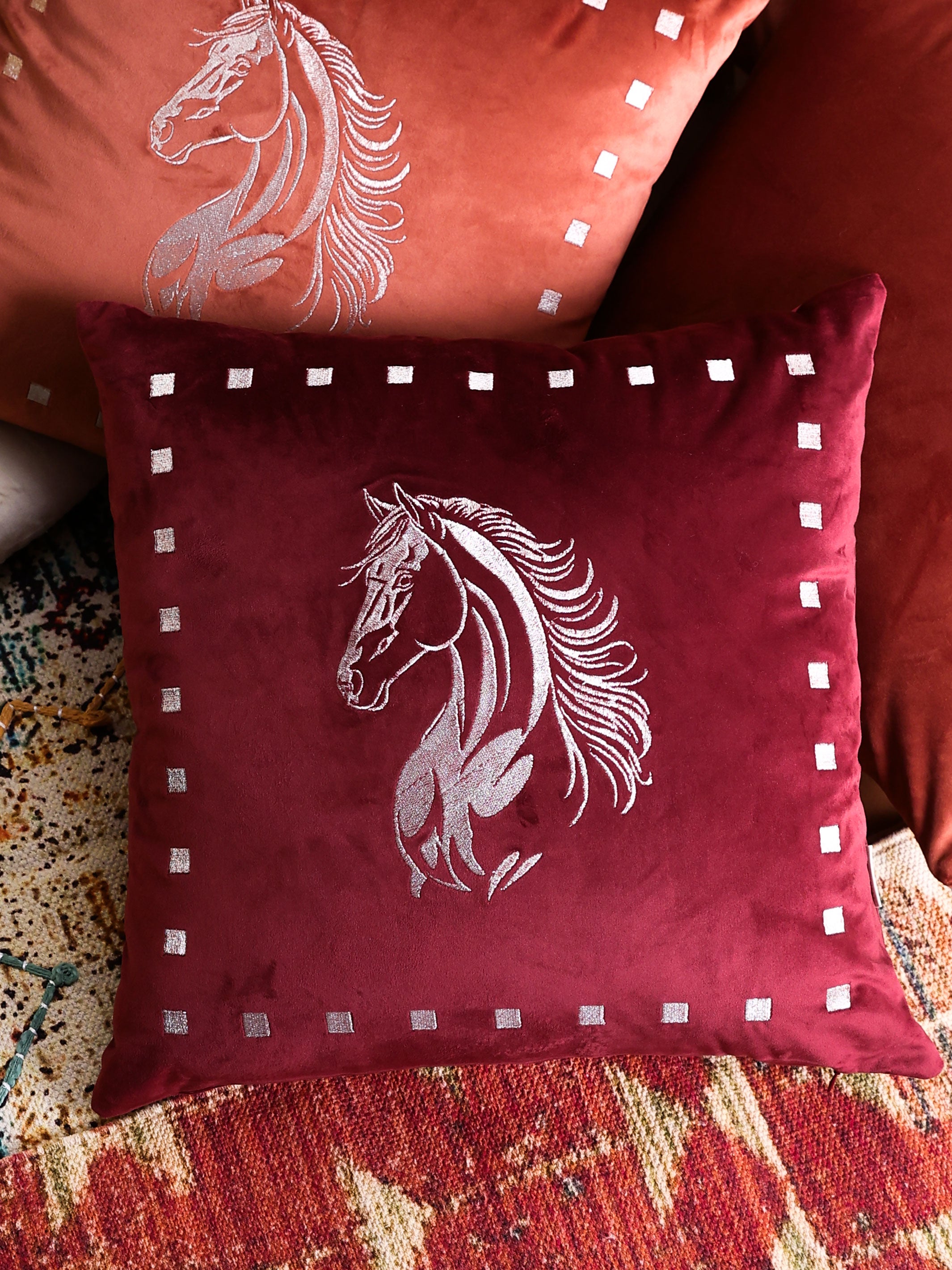 Sultan Ruby Velvet Cushion