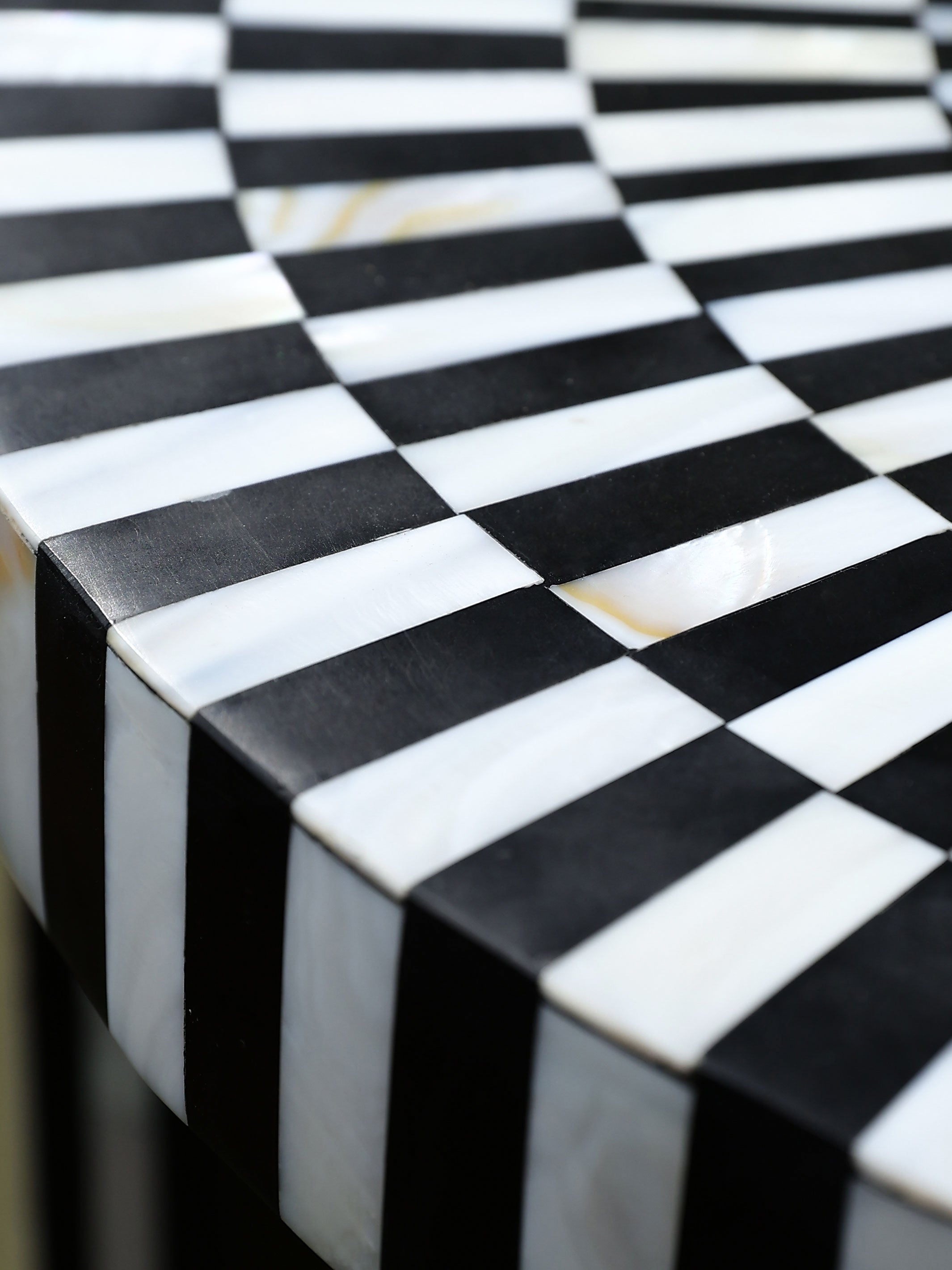 Handmade Inlay Side Table - Waterfall