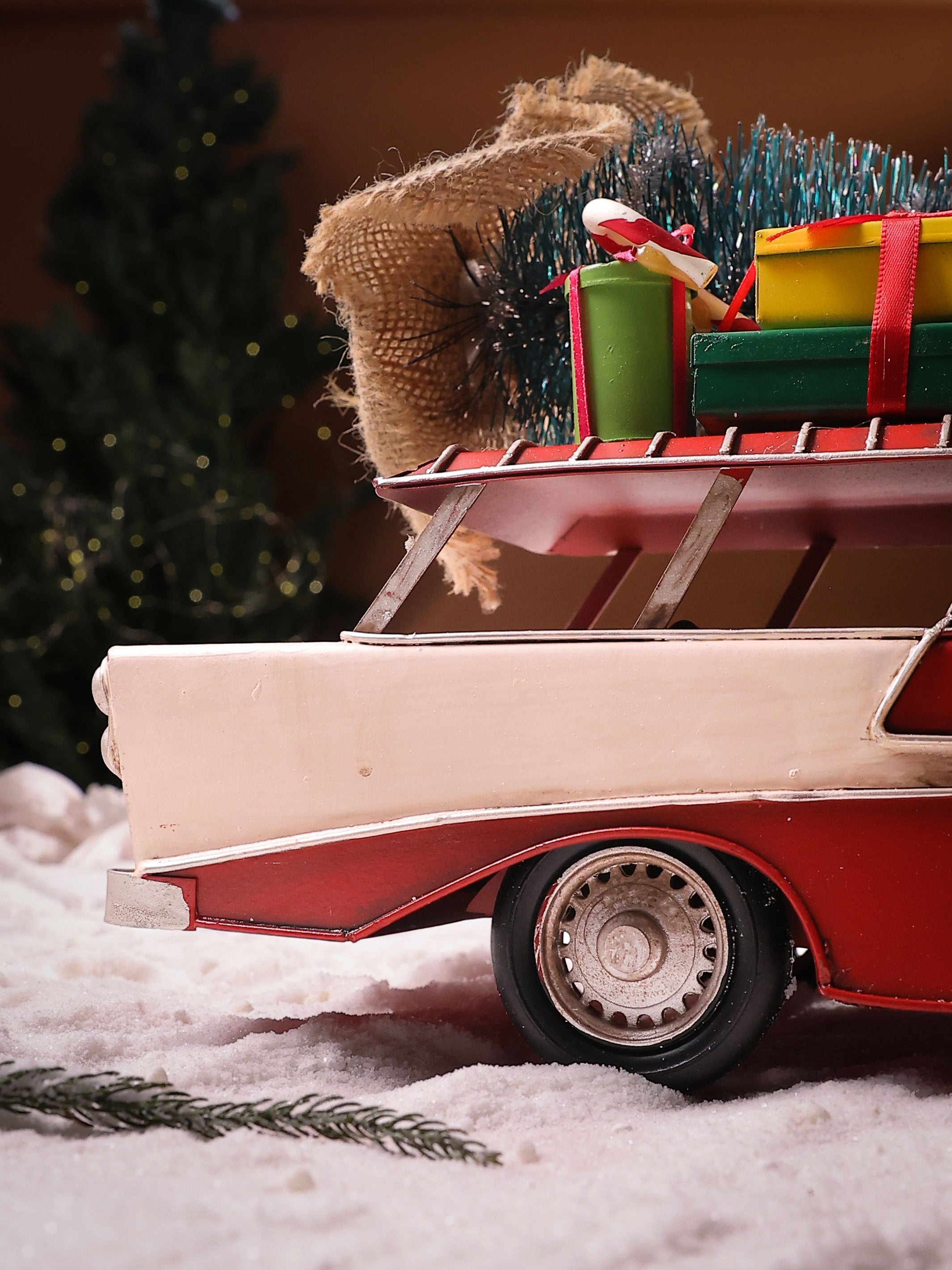 Car with Xmas Decorations