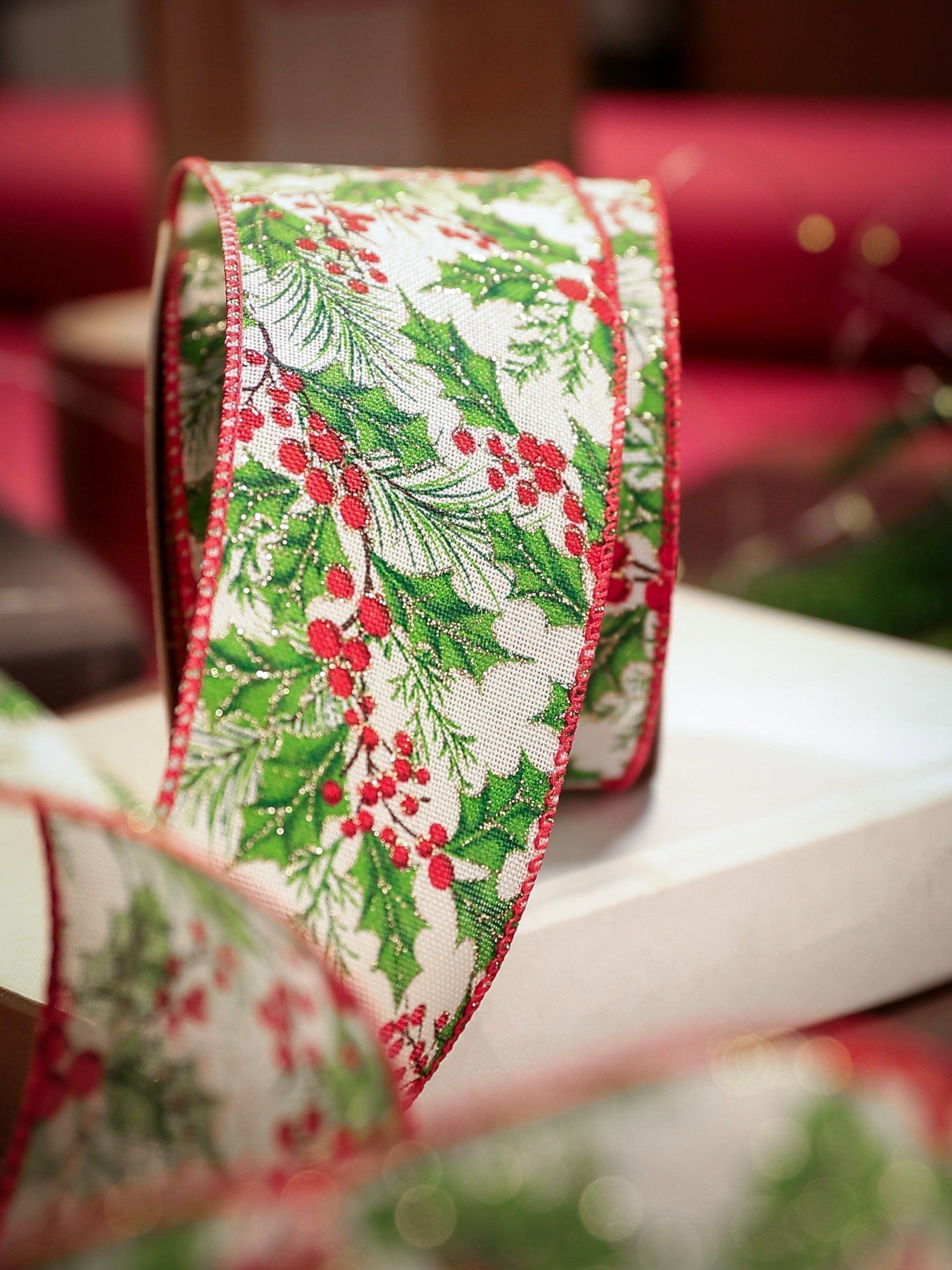 Holly Berry Holiday Ribbon