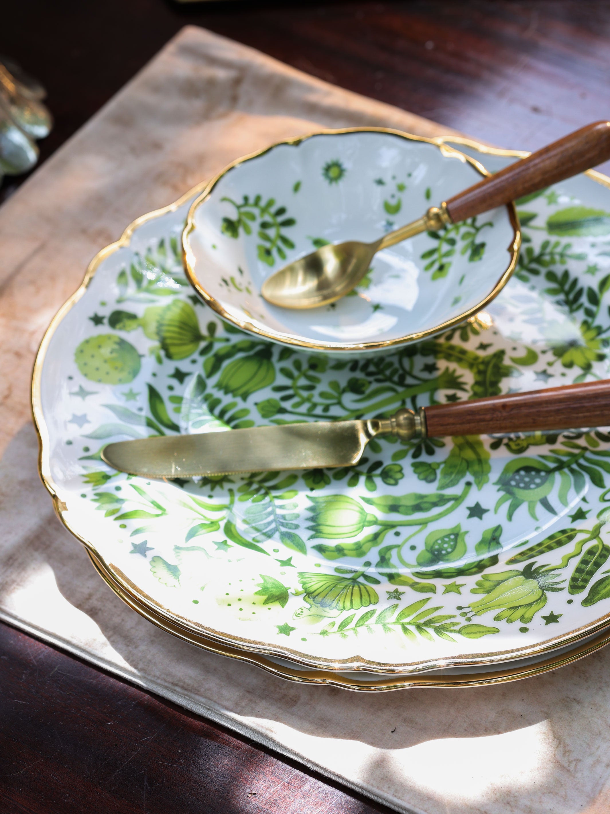 All Over Green Platter