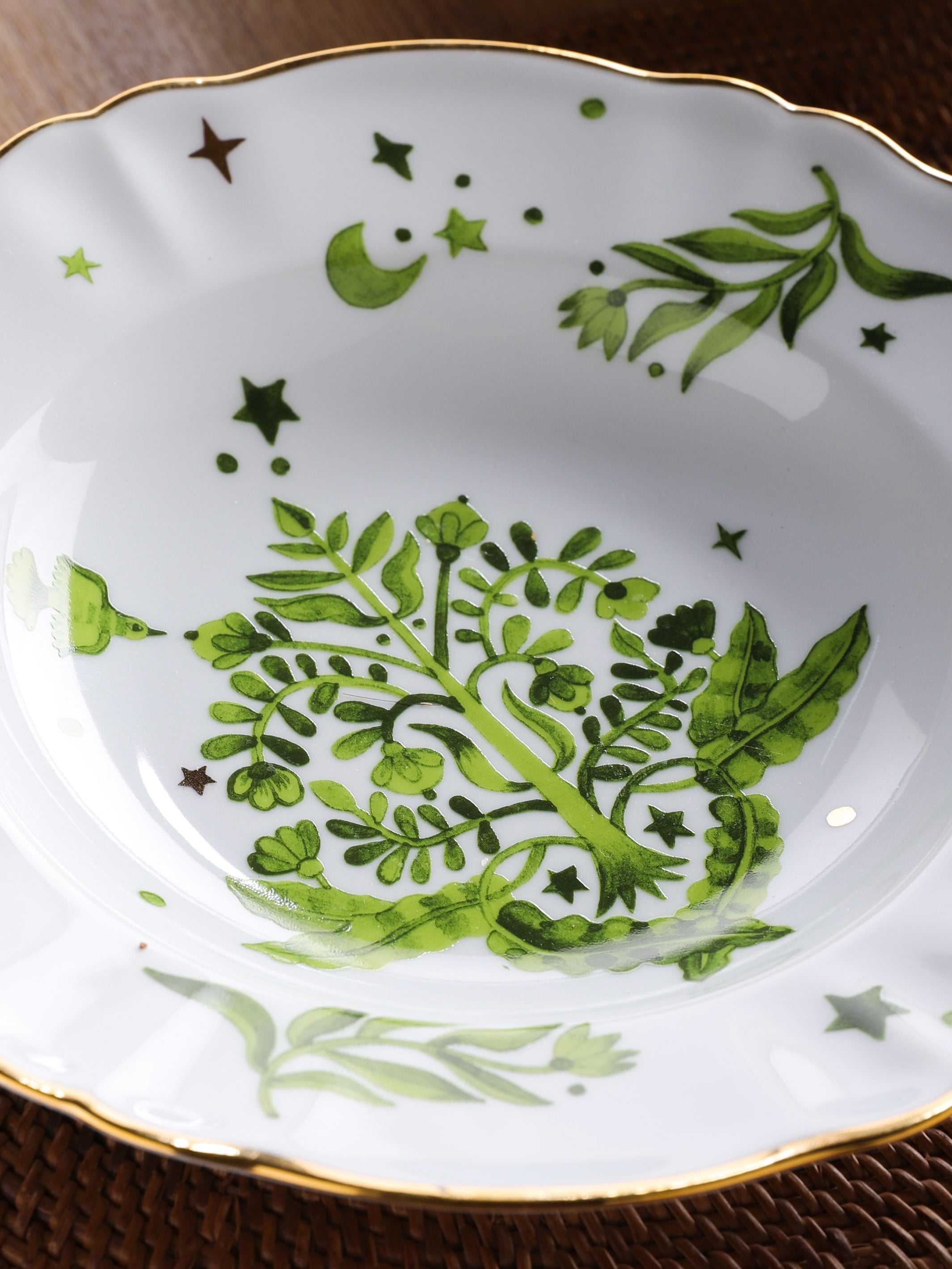 Floral Decal Deep Plate