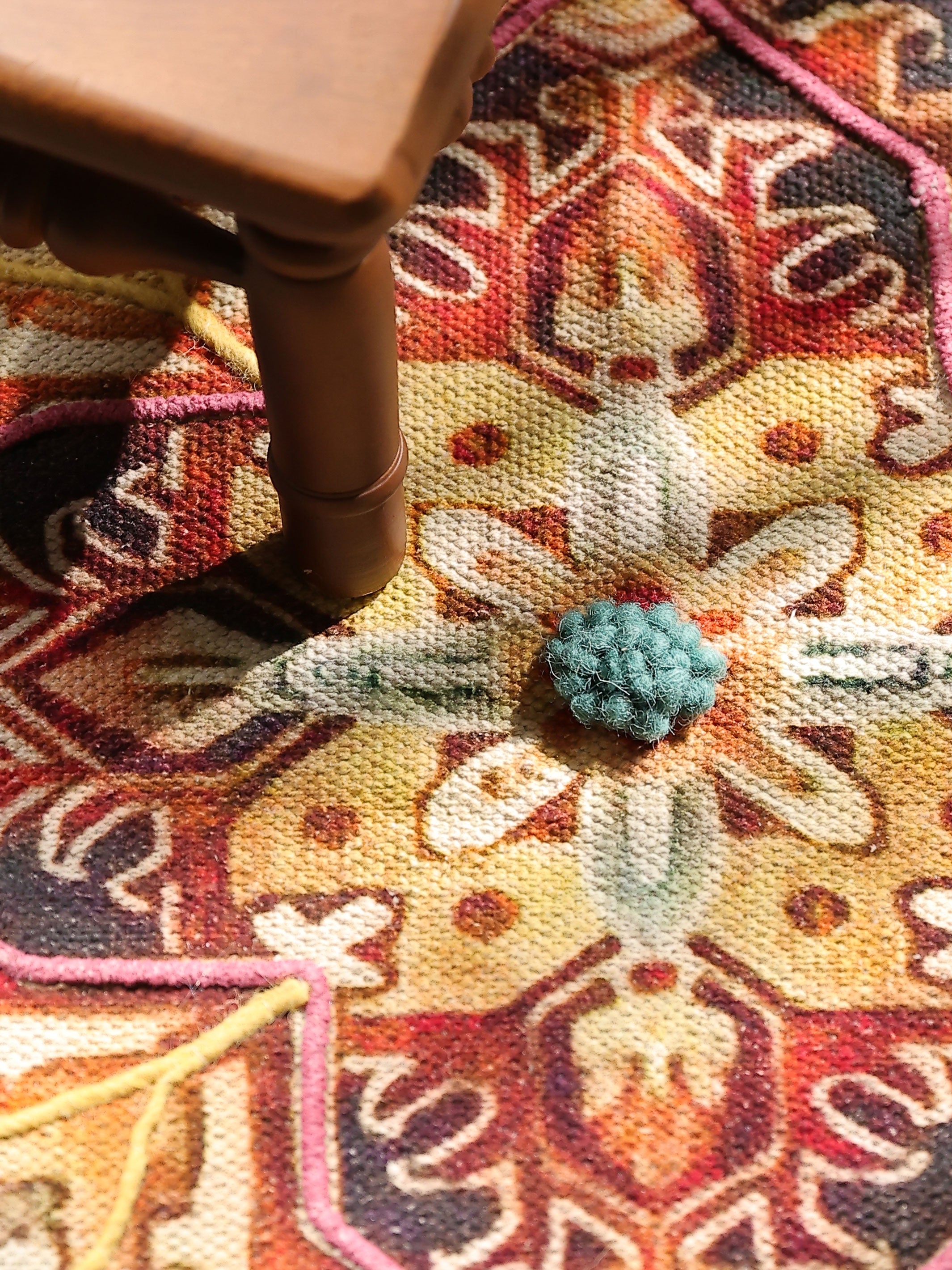 Azure Bloom Medallion Rug