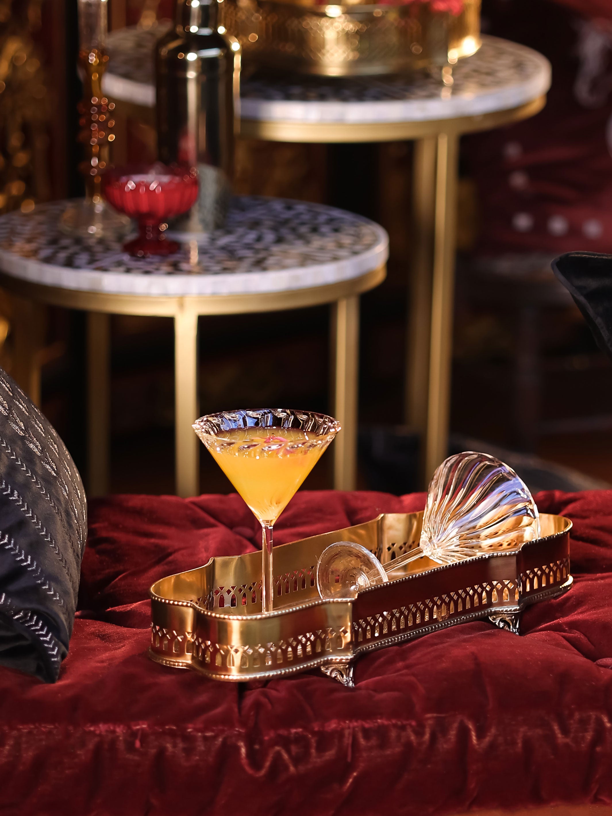 Victorian Rectangular Tray Gold