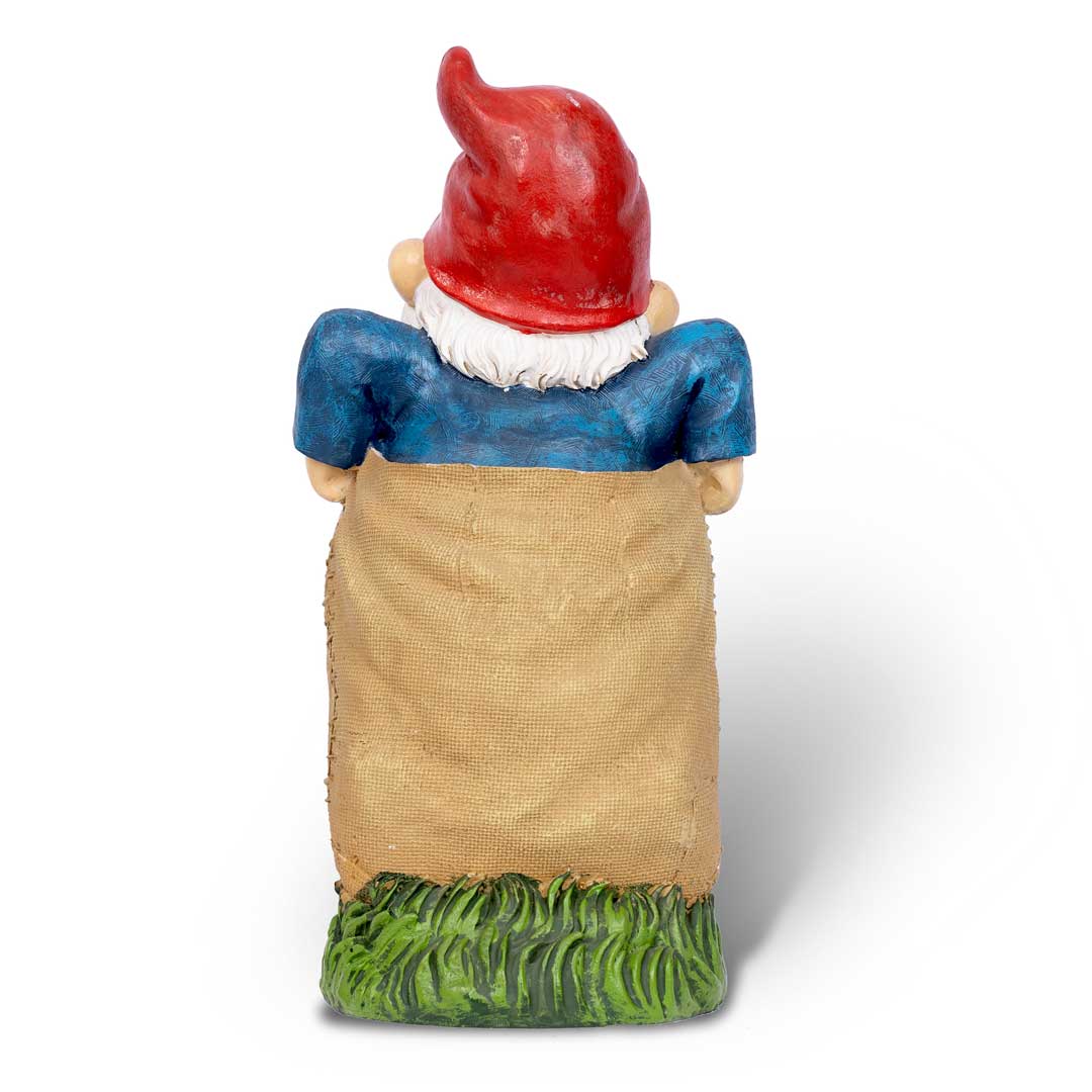 Gnome in a Sack Race I Garden Decor