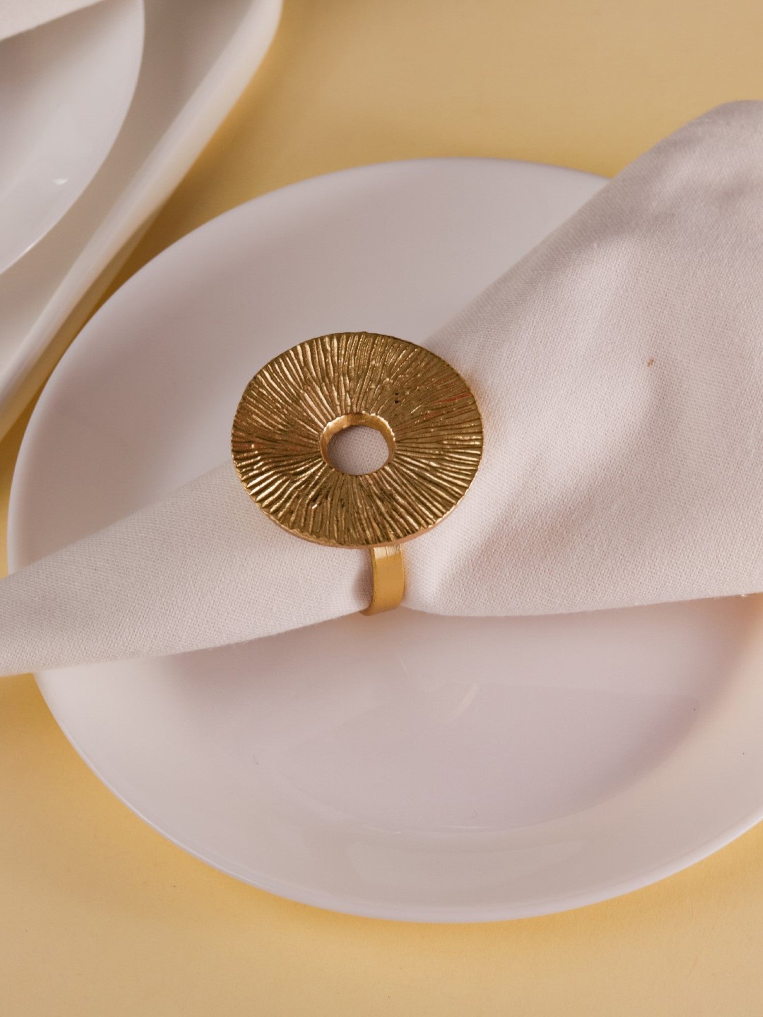 Lotus Leaf Napkin Rings – Gold