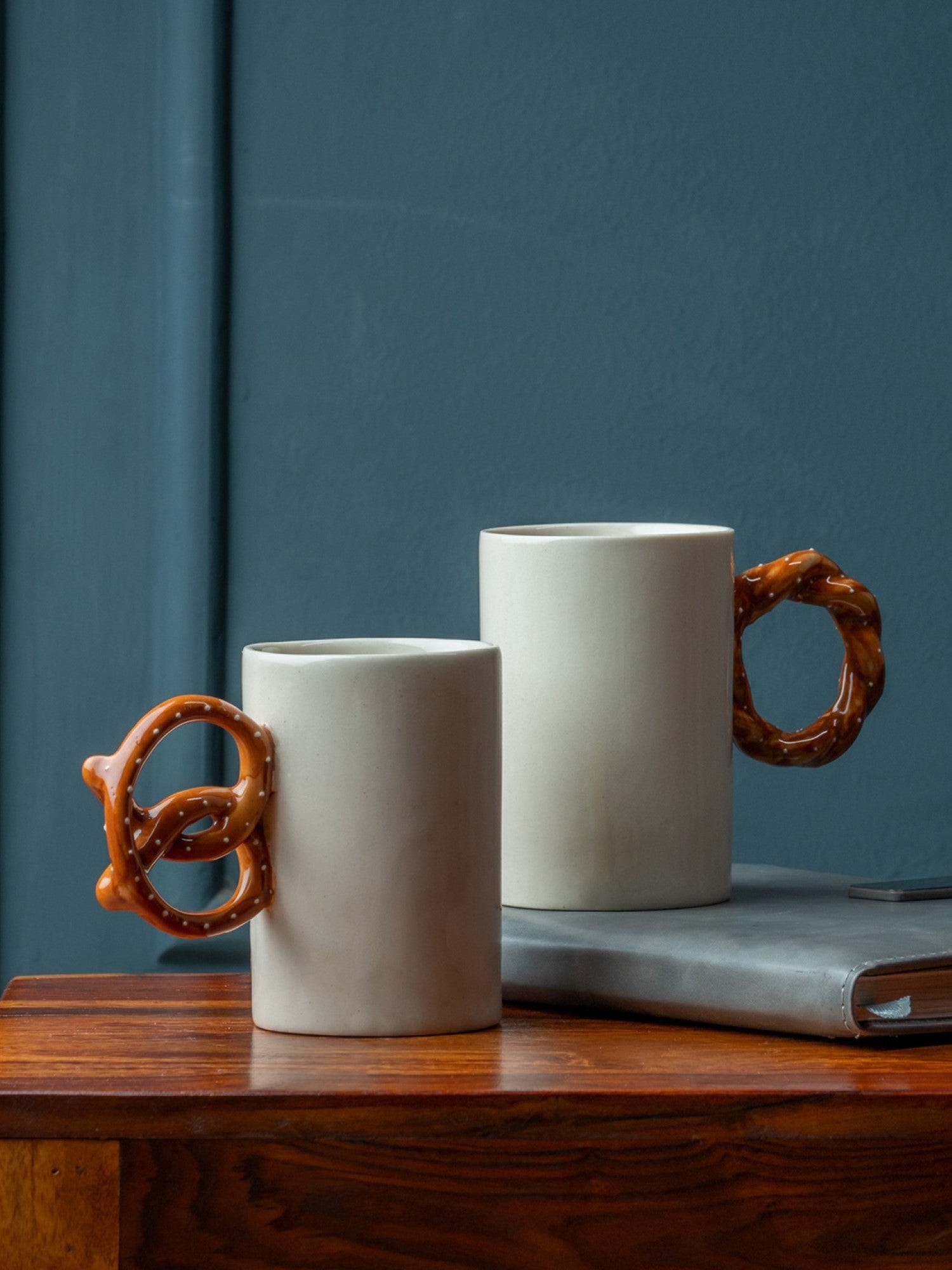Pretzel Bagel Churros Mugs | Set of 2 - Pretzel Bagel