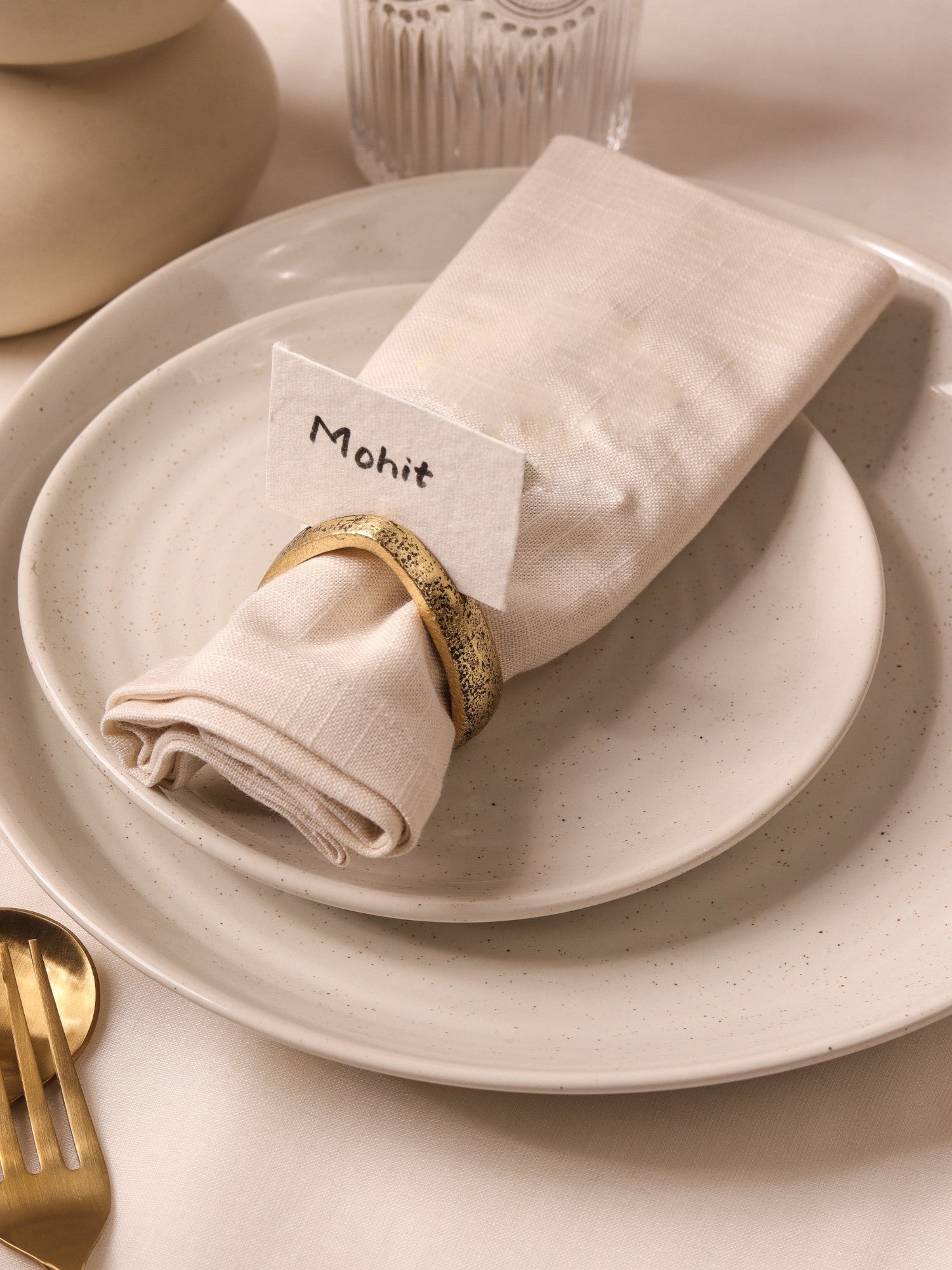 Triangle Napkin Rings With Name Tags