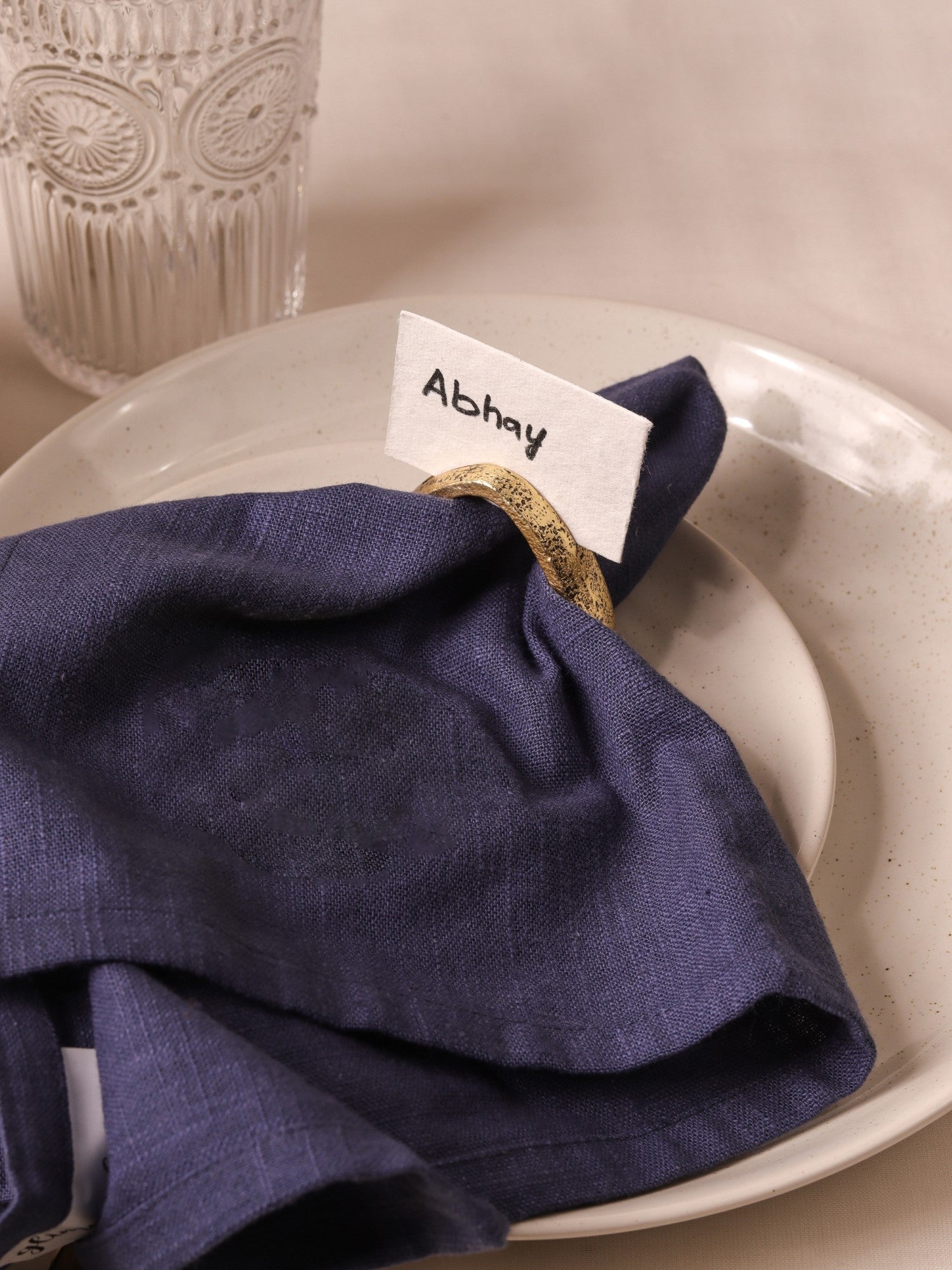 Triangle Napkin Rings With Name Tags