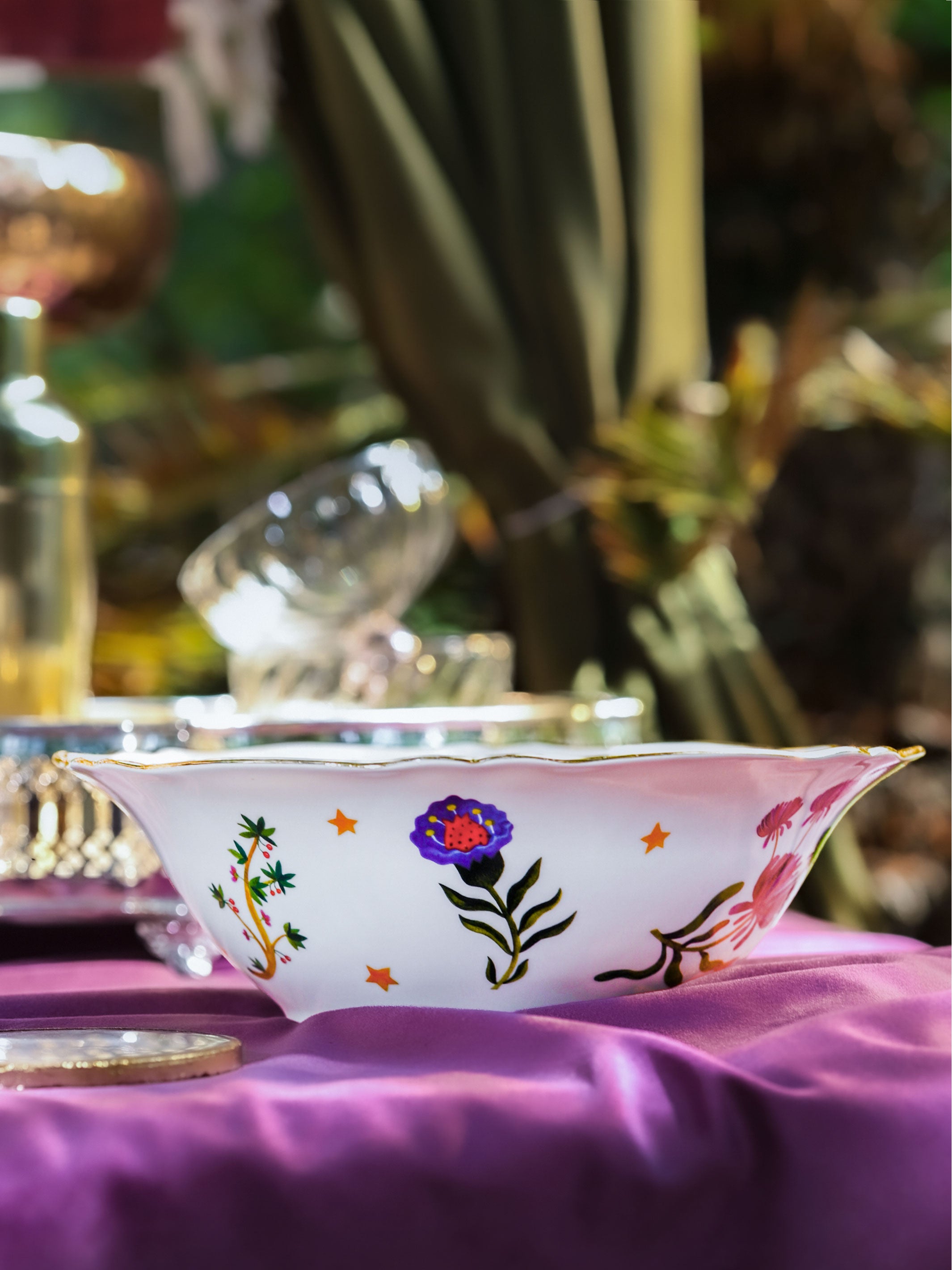 Floral decal Salad Bowl