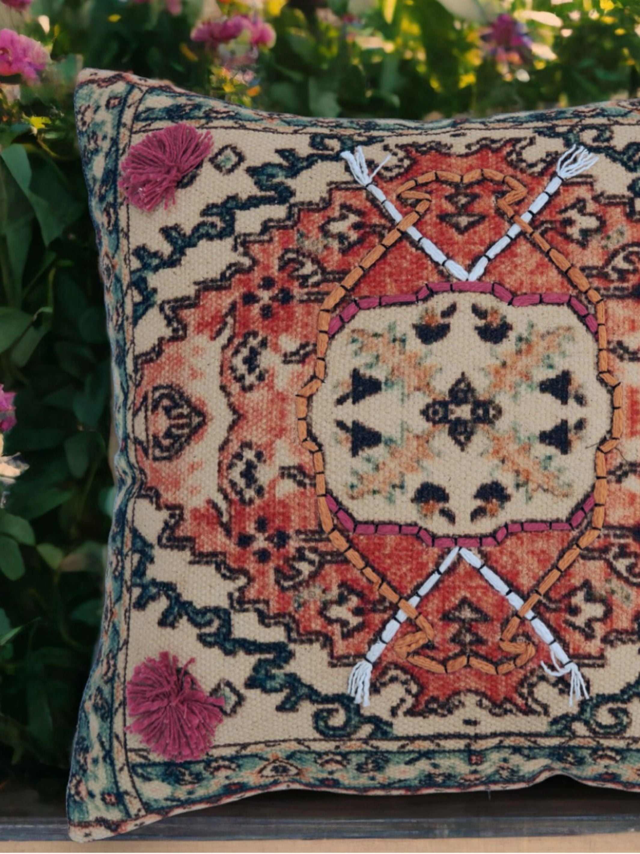 Cushion Cover - Izi Embroidered Cotton