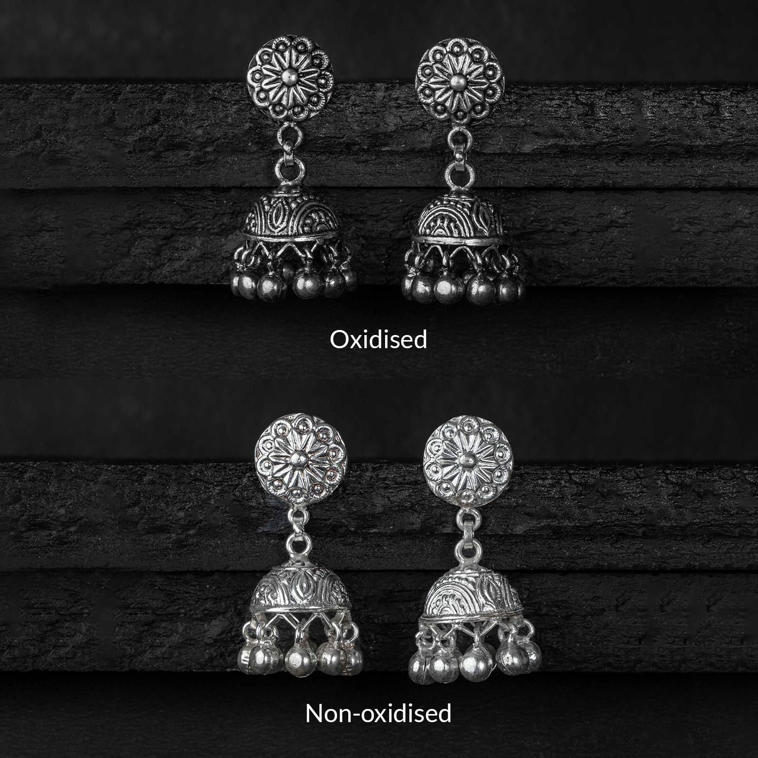 Tara Silver Jhumki Earring
