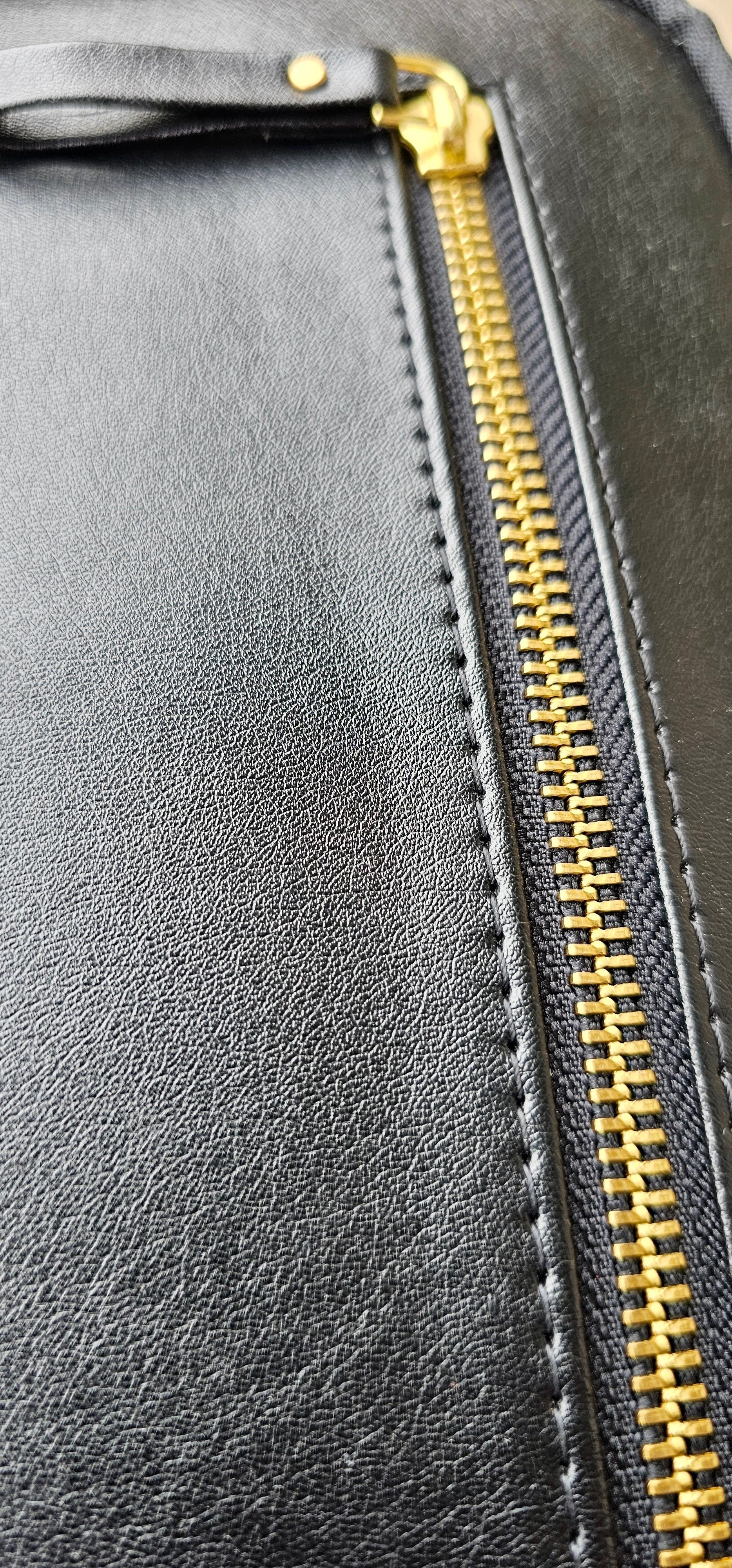 Black Laptop Sleeve with Gold Details