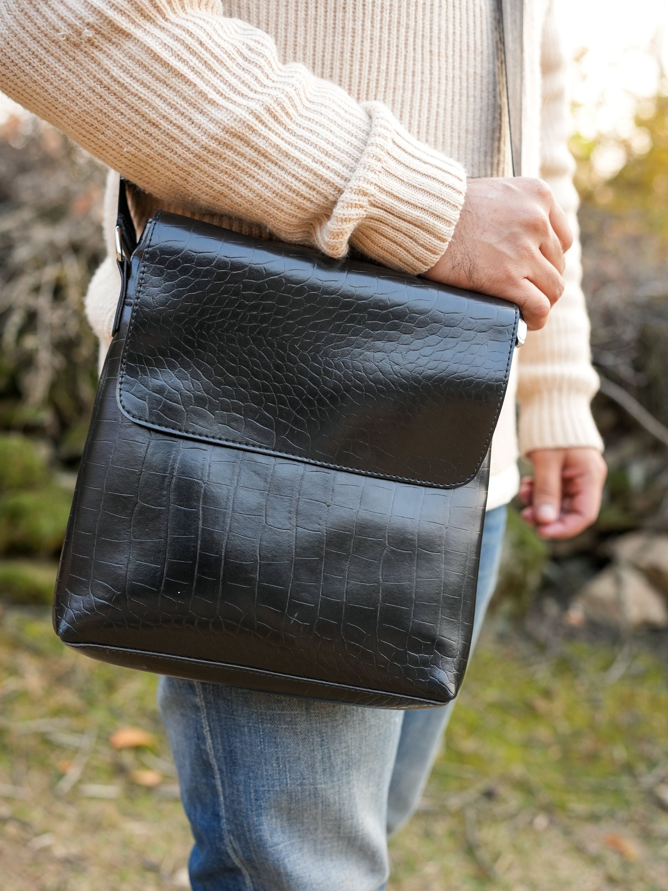 Vegan Leather Crossbody Bag