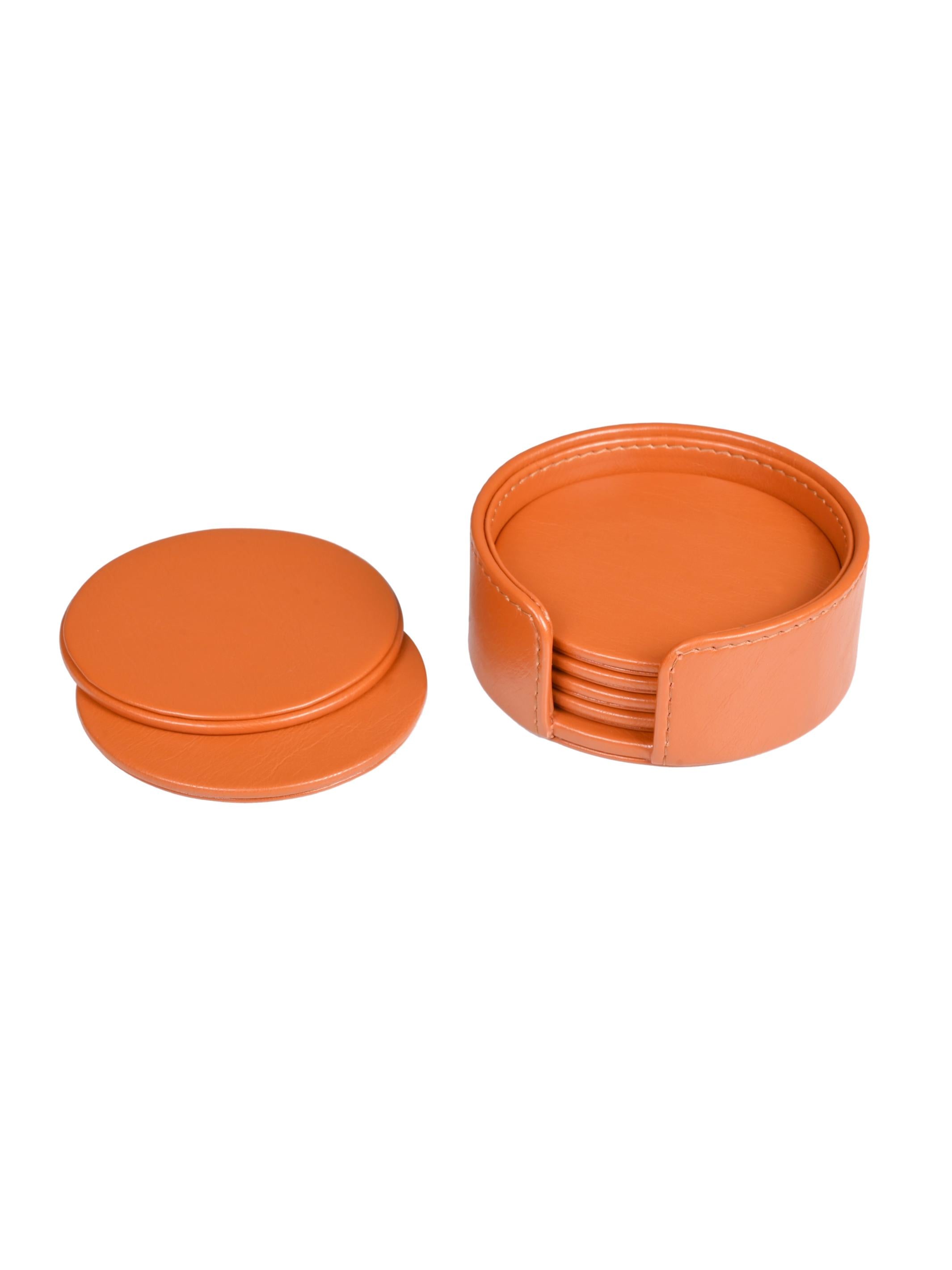 Bask Coaster Set - Tangerine