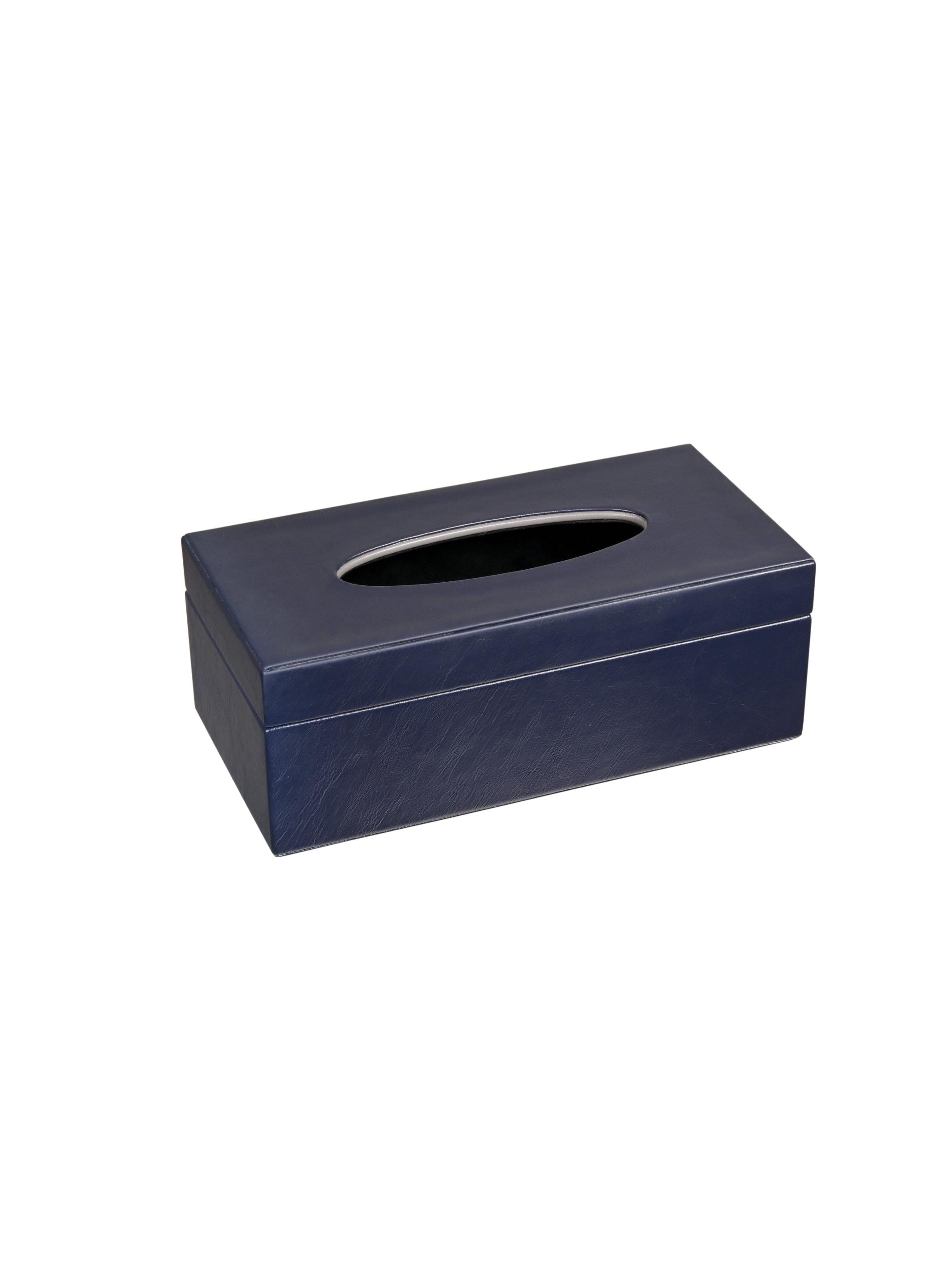 Naples Tissue Box Holder - Navy Blue