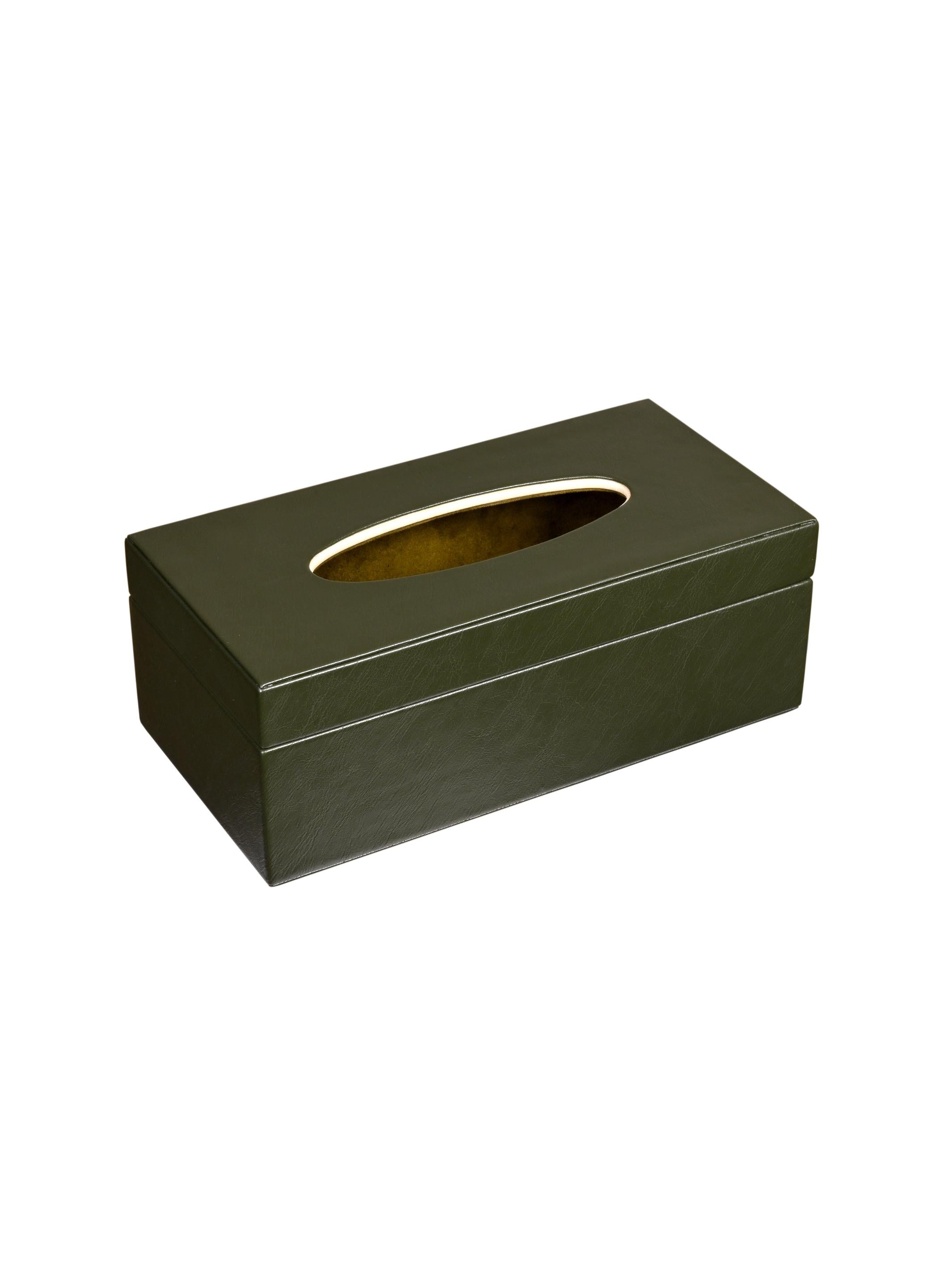 Naples Tissue Box Holder - Olive Green