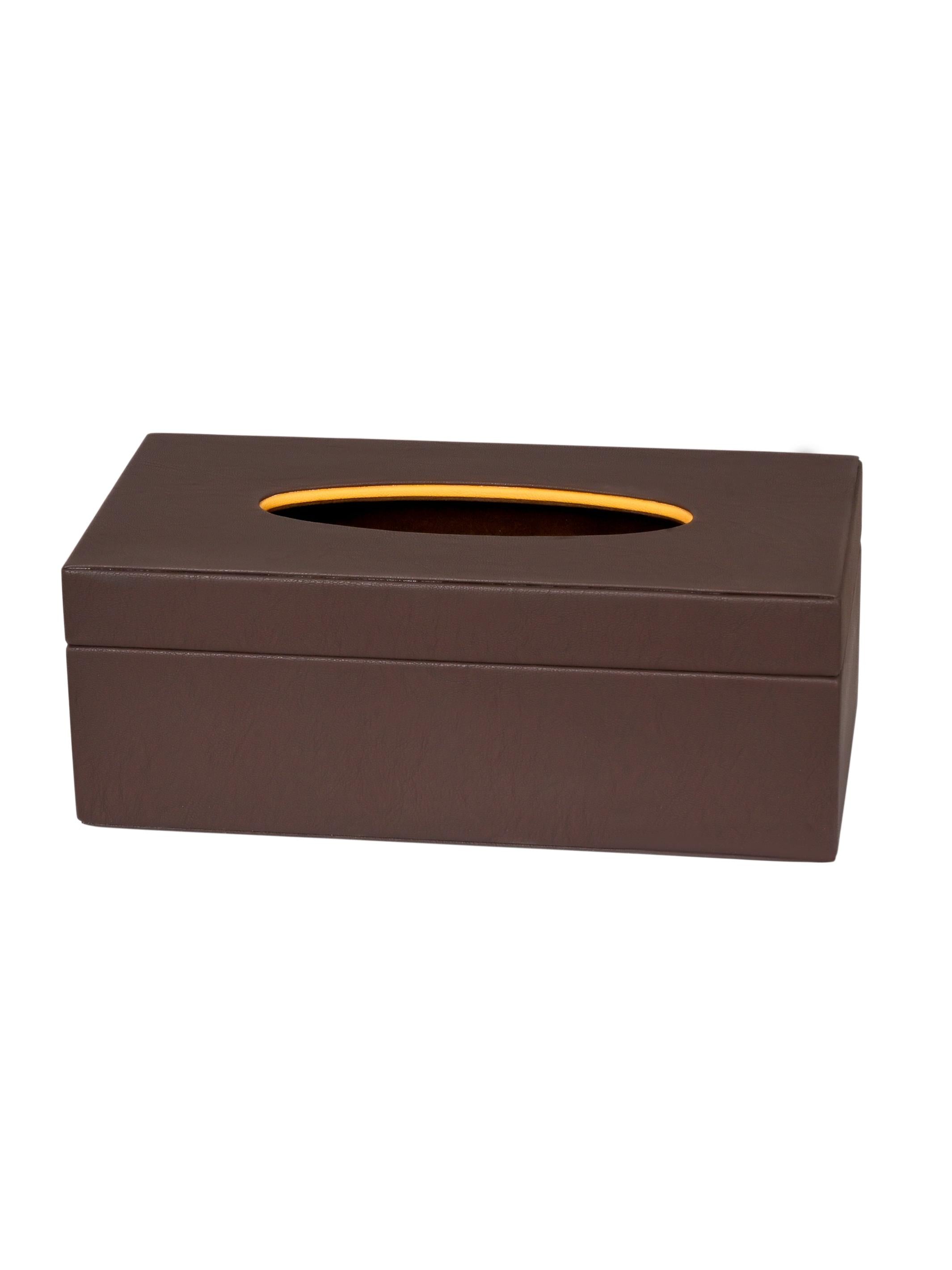 Naples Tissue Box Holder - Brown