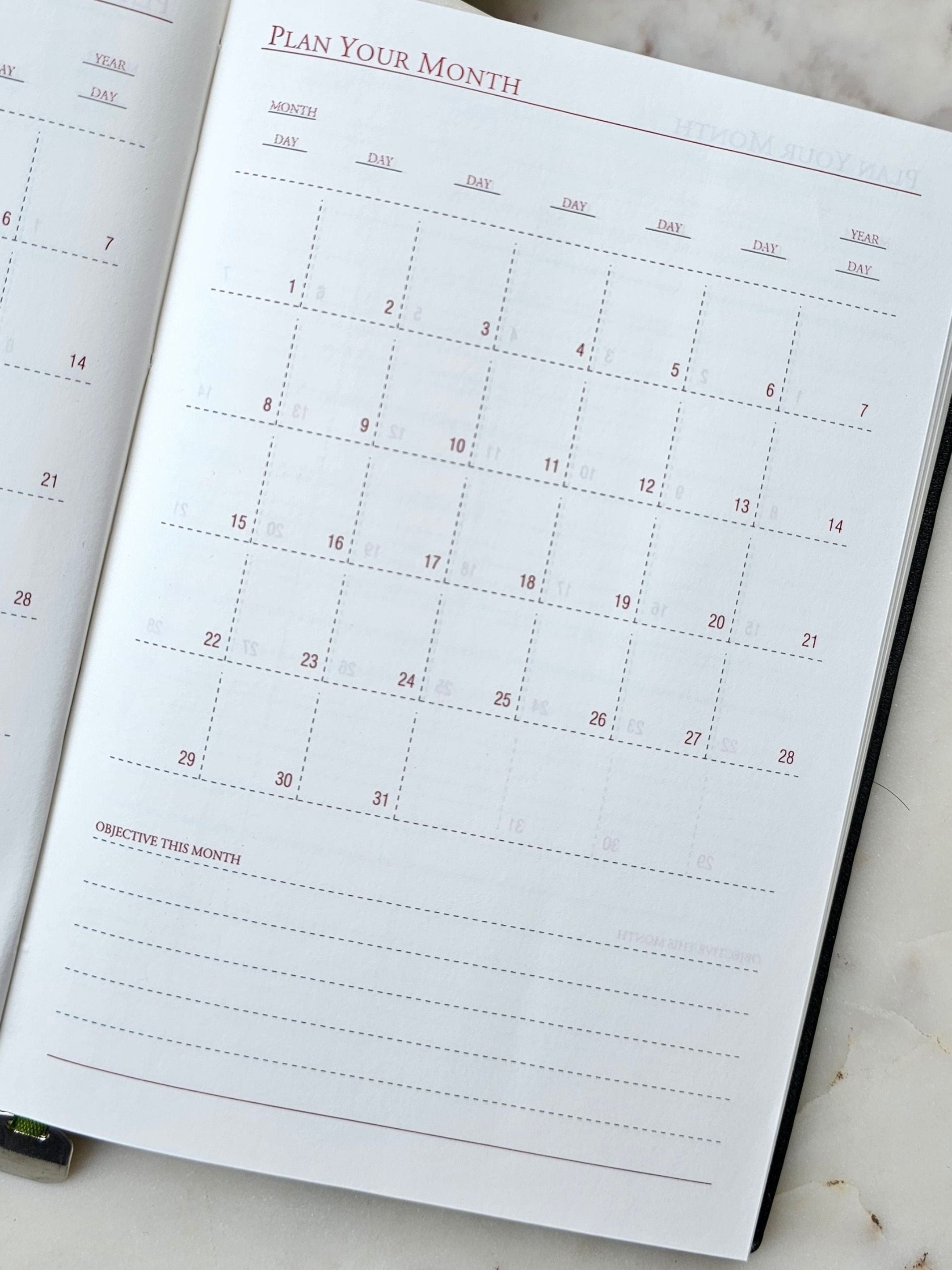 Fluted Vegan leather Diary