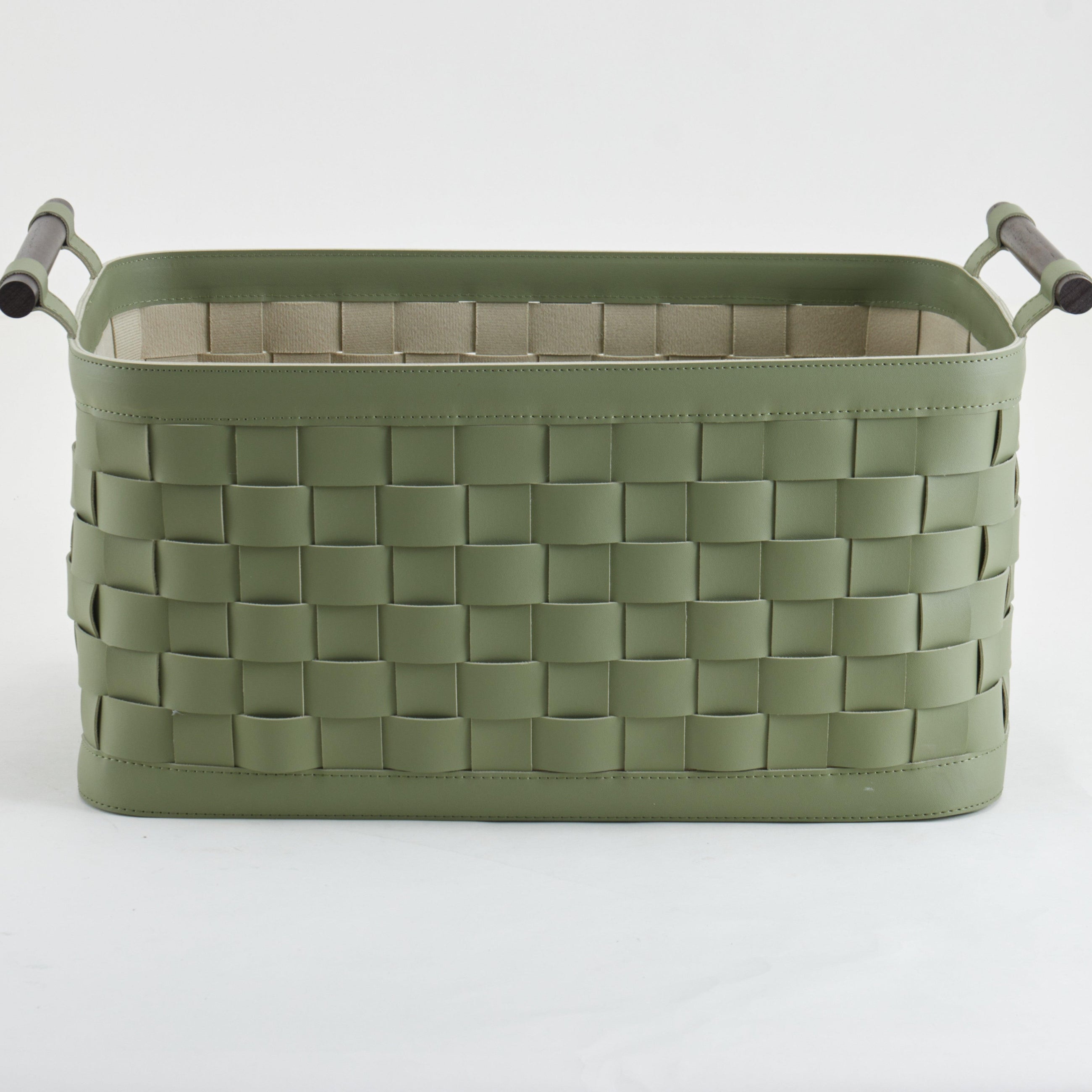 Soiree Leather Basket - Green