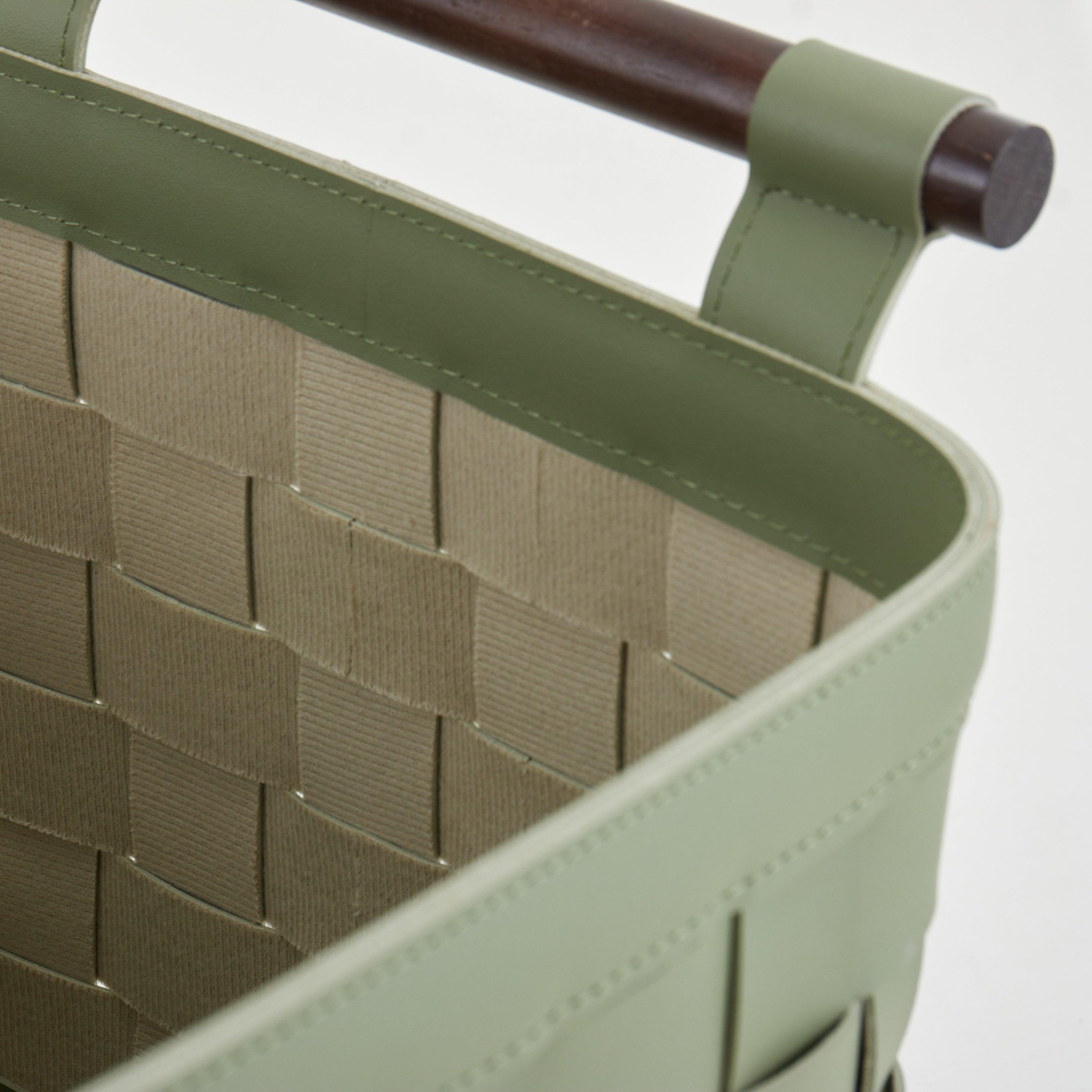 Soiree Leather Basket - Green