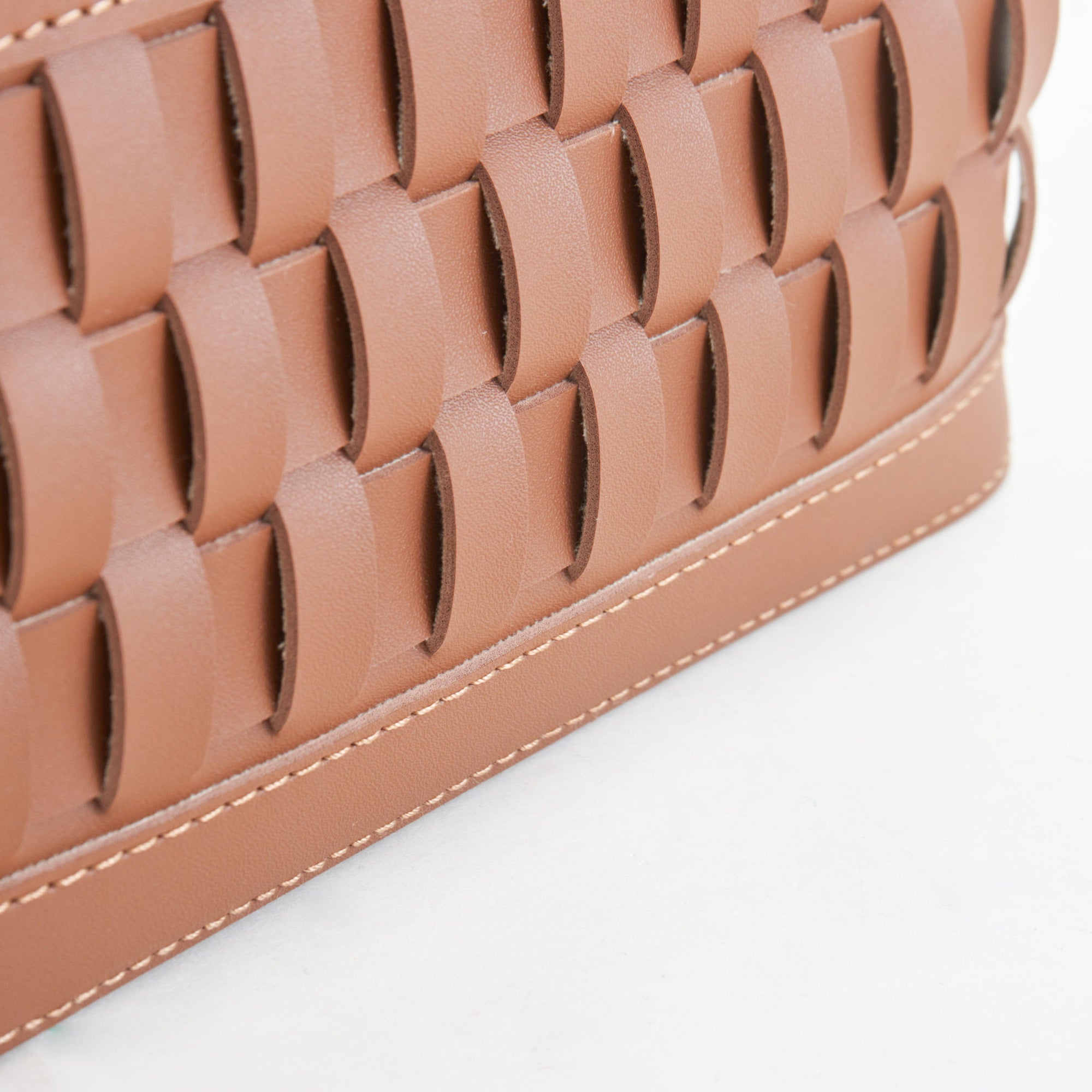 Soiree Leather Basket - Brown