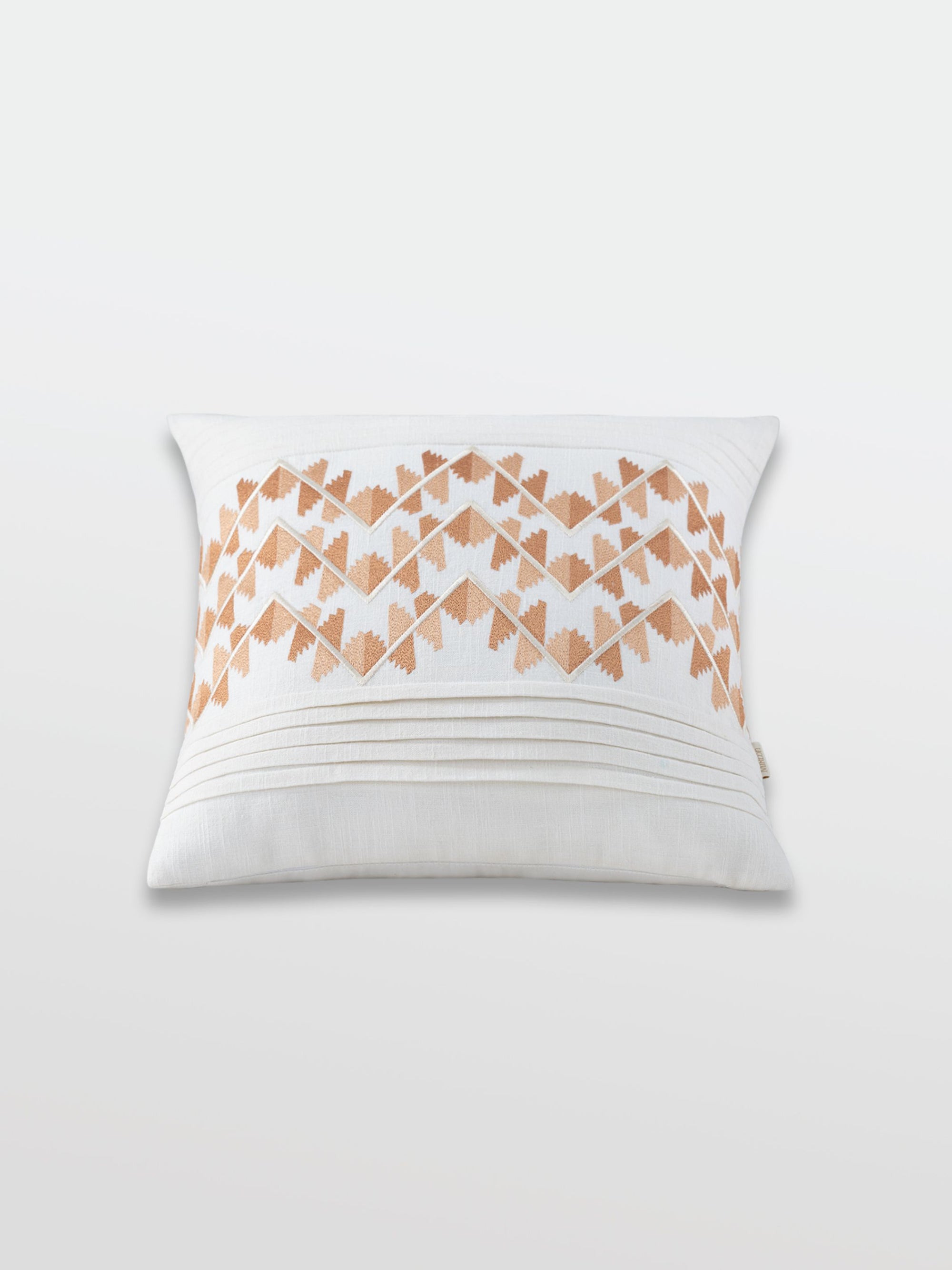 Cushion Cover - Lehar white Embroidered
