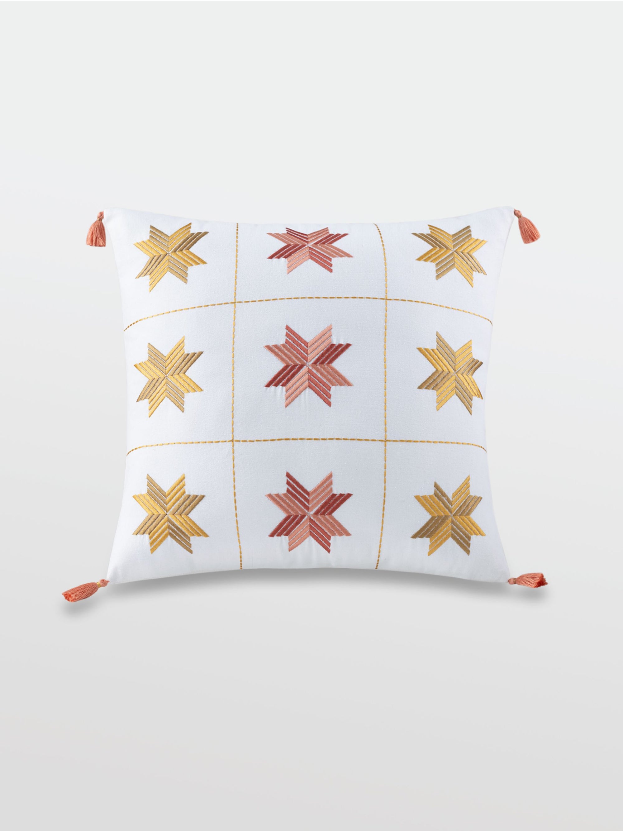 Cushion Cover - Aakash Burst Citrus Embroidered