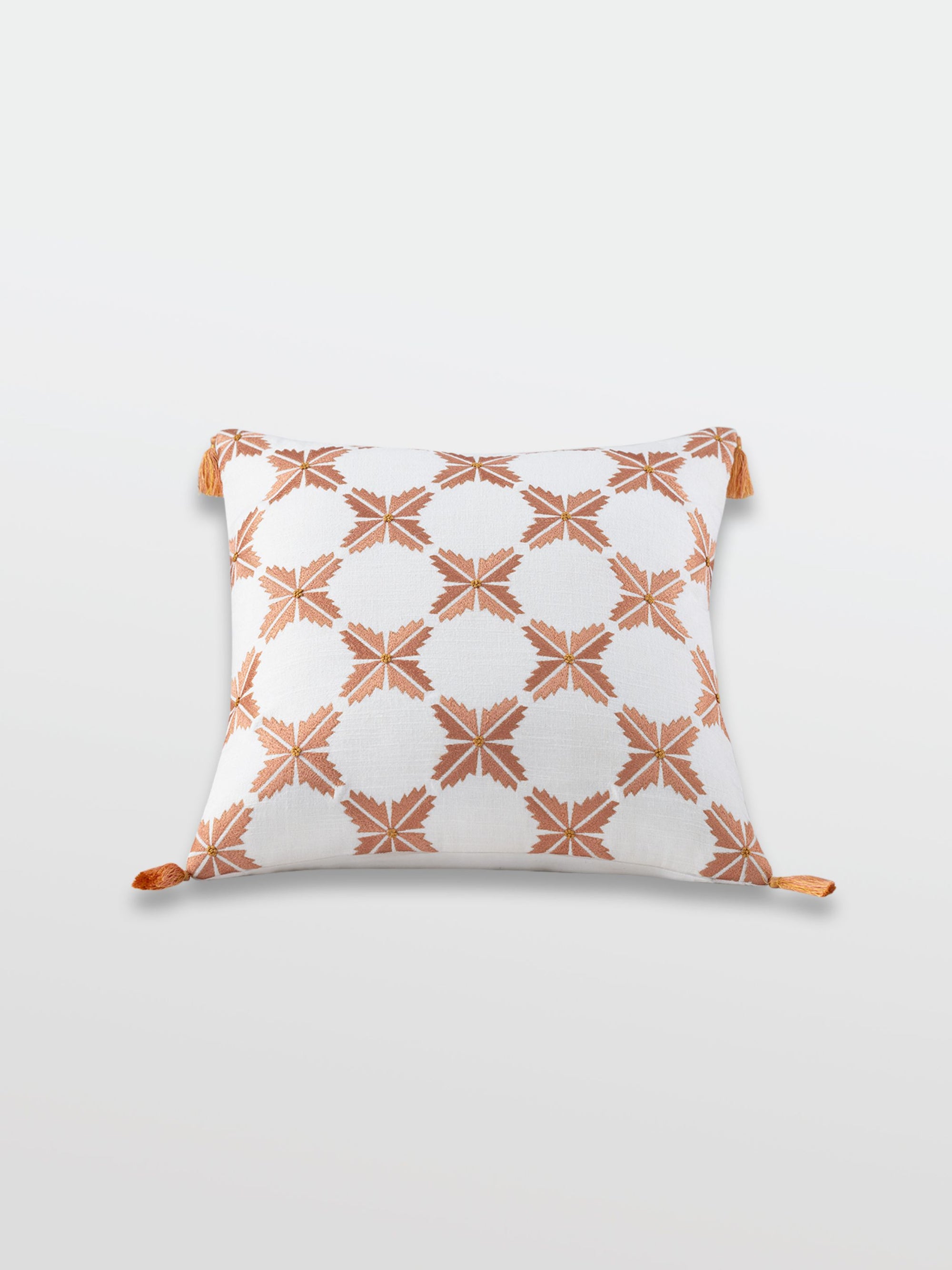Cushion Cover - Preeta Bagh White Embroidered