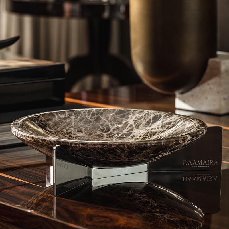Marble Tray With Alloy Stand