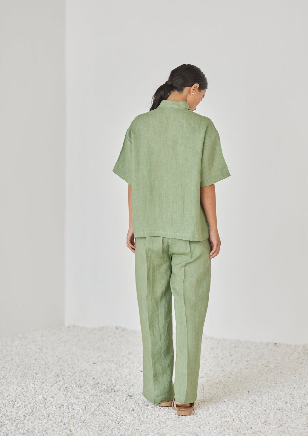Oasis Linen Green Pants