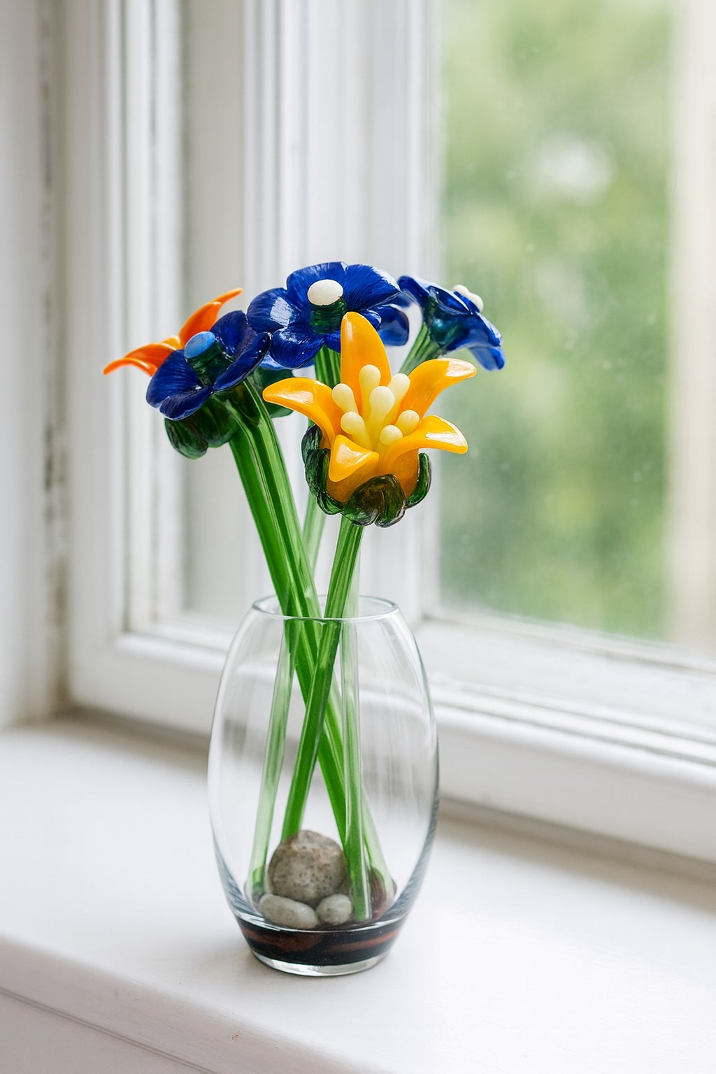 Ocean Golden Bloom- Handblown Glass Bouquet