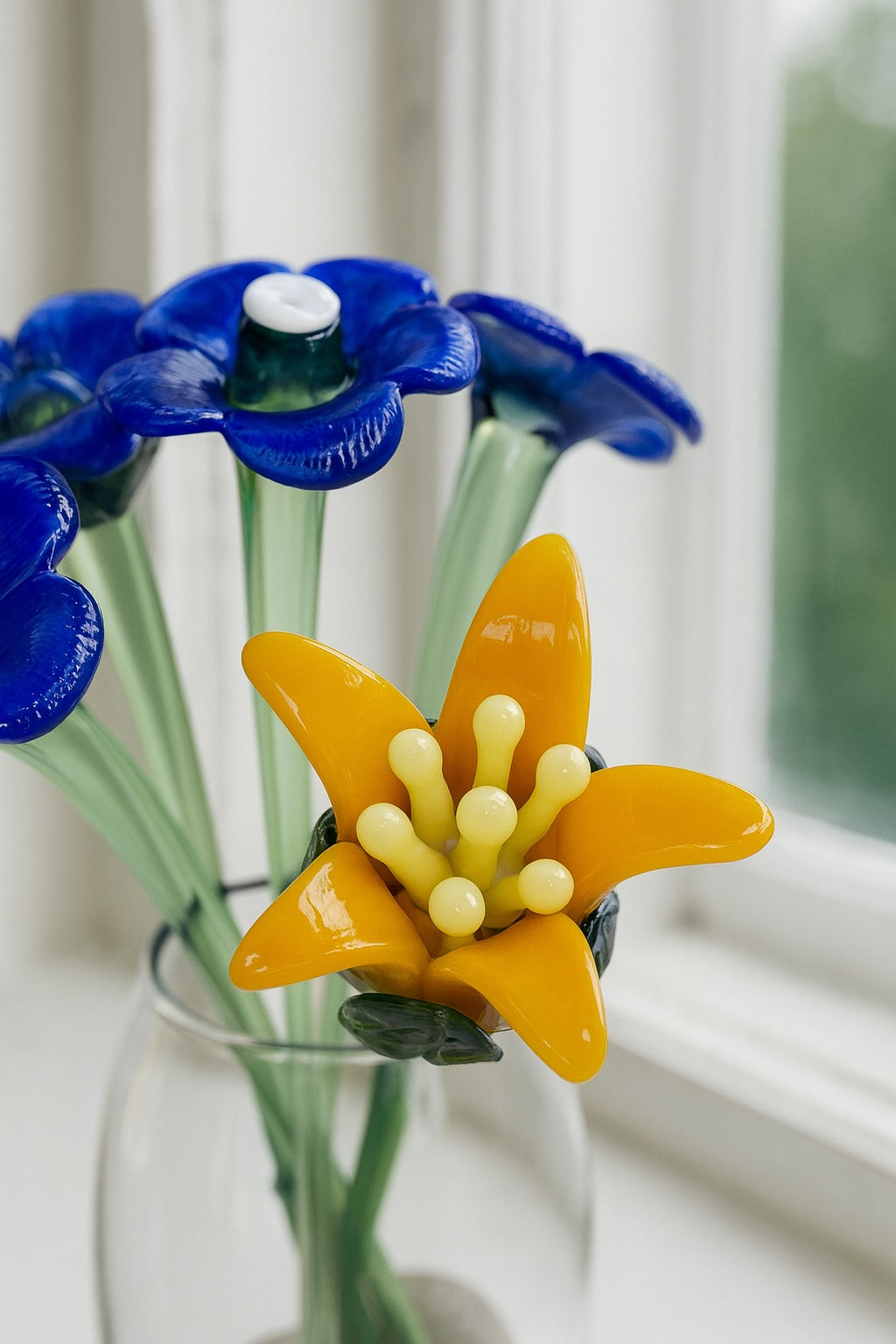 Ocean Golden Bloom- Handblown Glass Bouquet