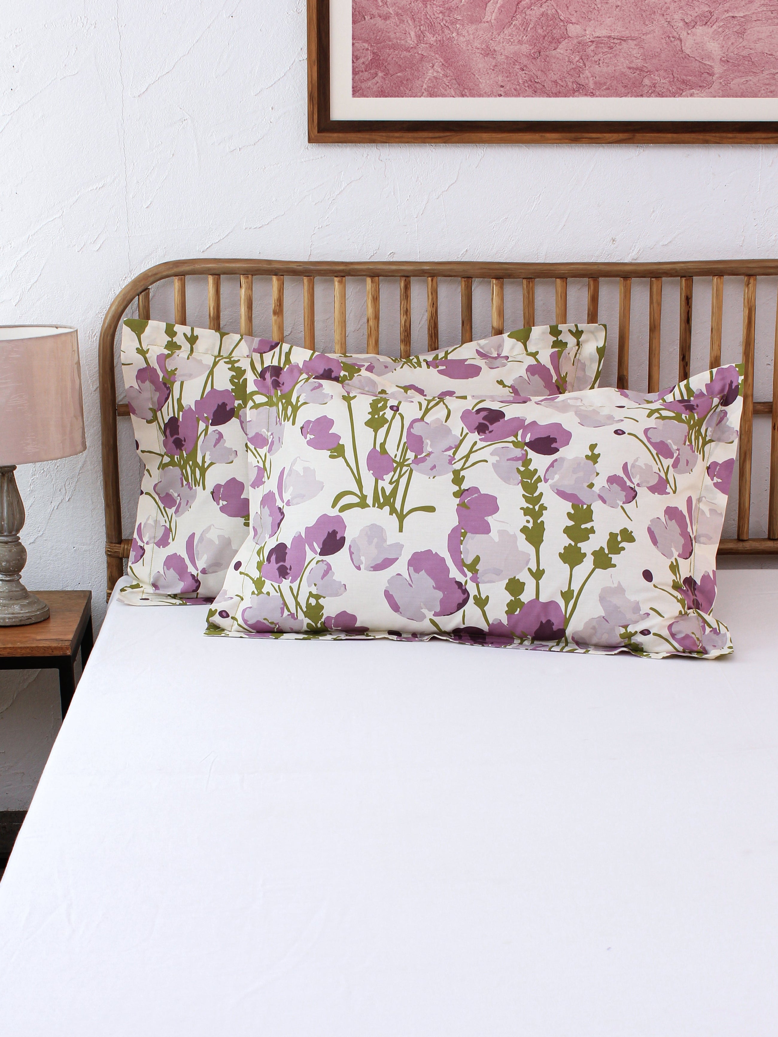 Himalayan Poppies Pillow Cover (Purple)