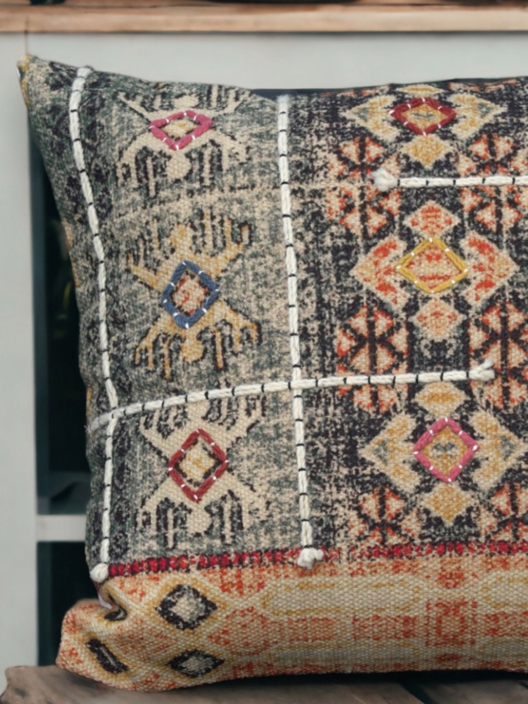 Cushion Cover - Pauk Embroidered Cotton