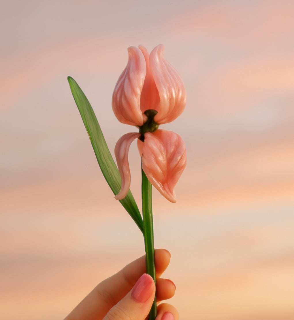 Venetian Rose Glass Flower